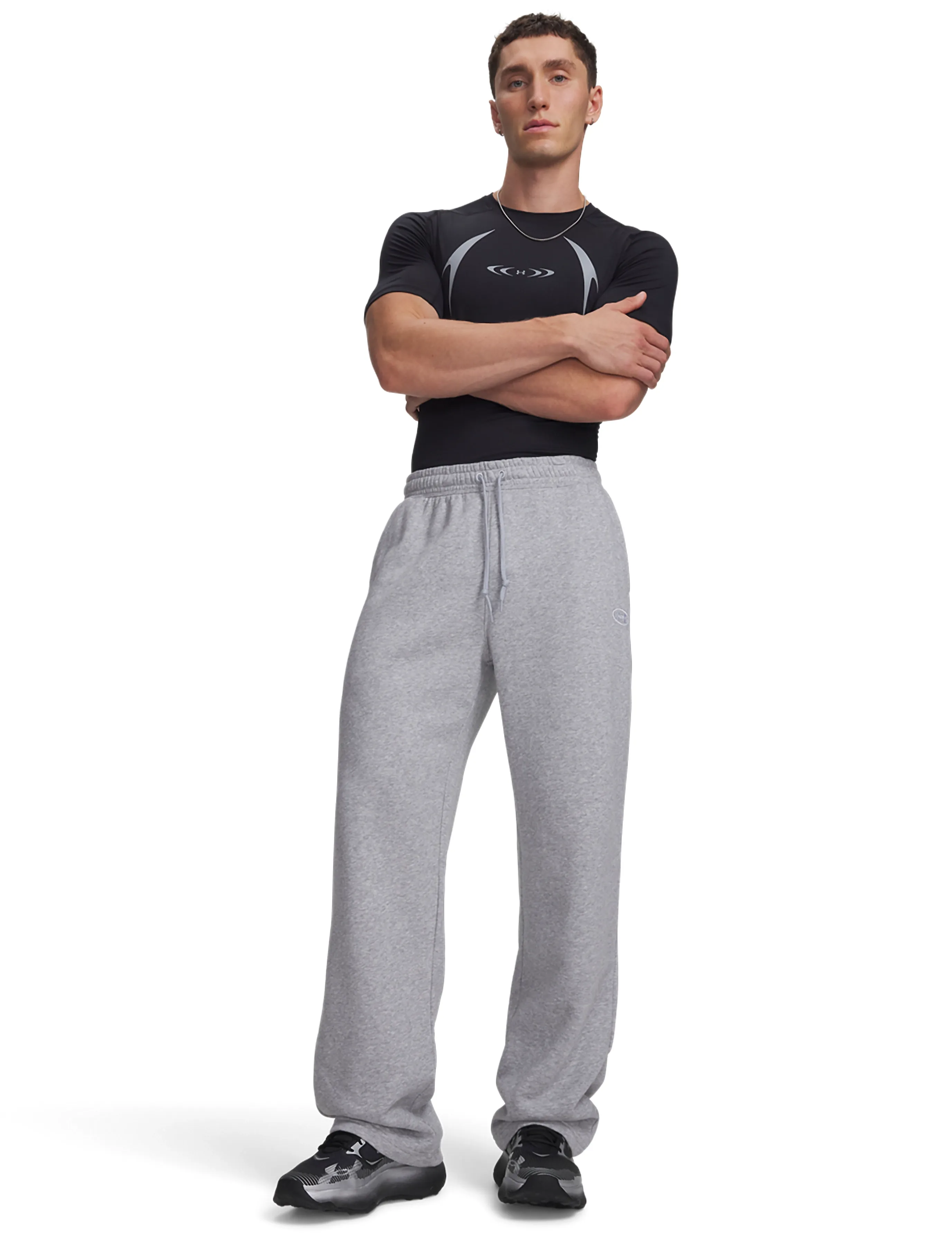 Under Armour - UA Rival Flc Pants - sweatpants - black medium heather - 4