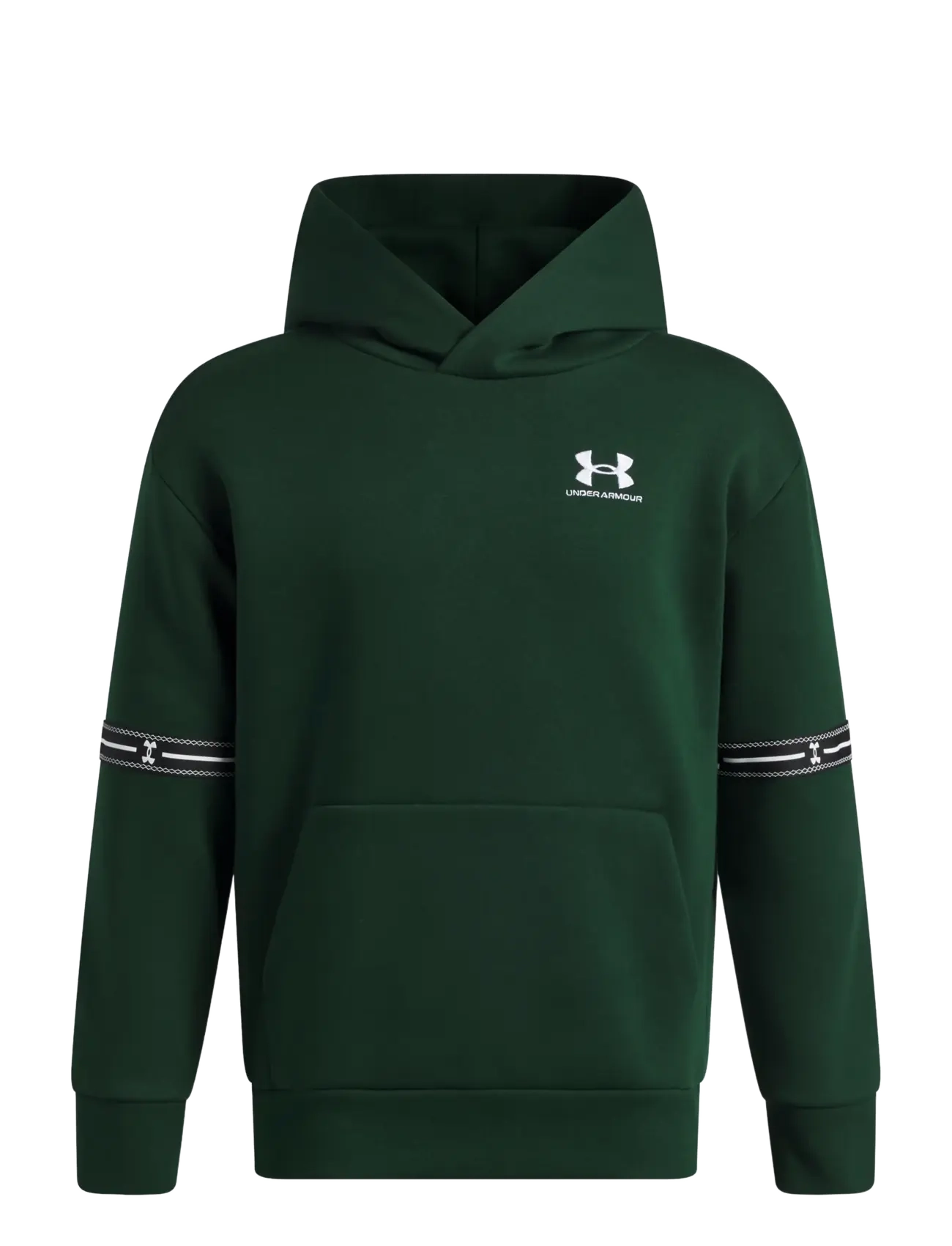 Under Armour UA B ICON FLC TAPED HD - Dressipluusid - FOREST GREEN / green