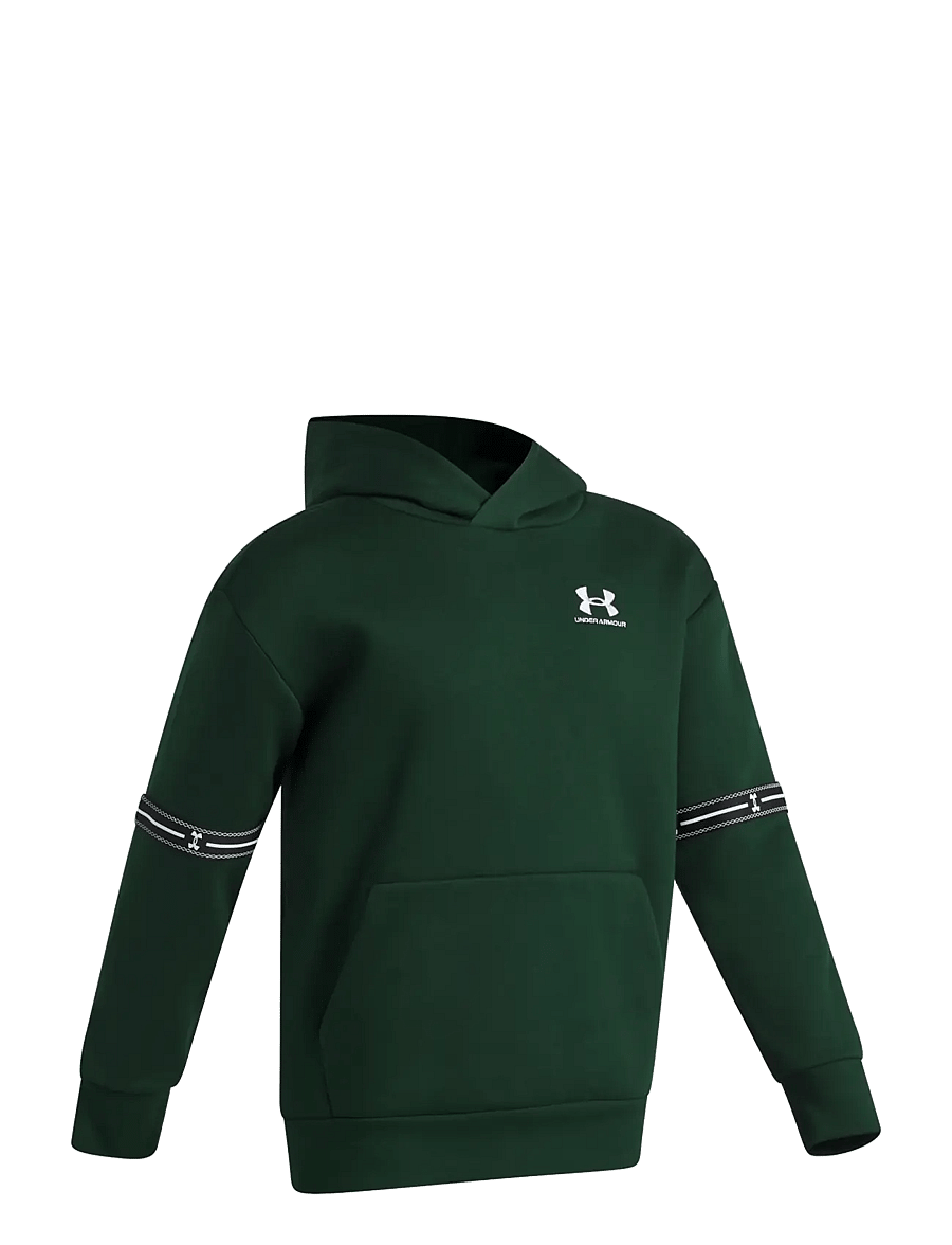 Under Armour - UA B ICON FLC TAPED HD - kapuutsiga dressipluusid - forest green - 2