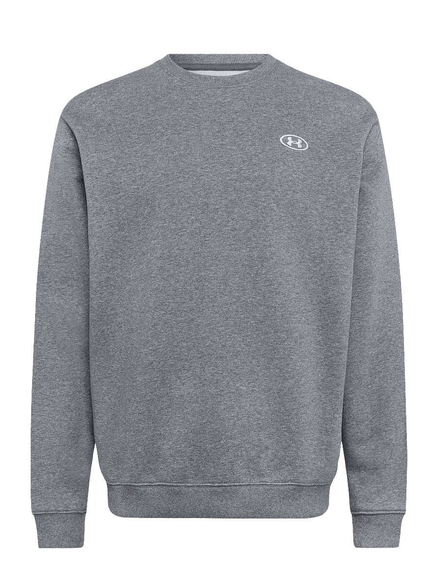 Under Armour - UA RIval Flc Crew - oberteile - castlerock light heather - 1