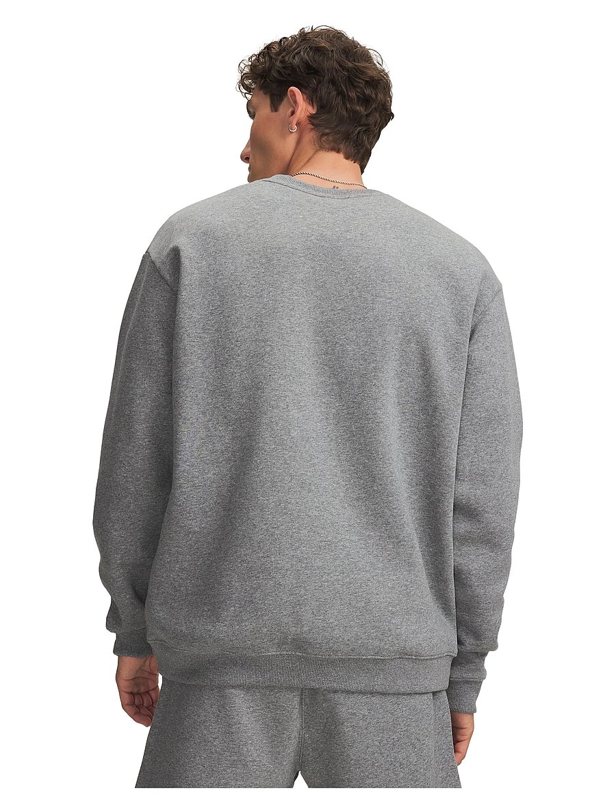 Under Armour - UA RIval Flc Crew - oberteile - castlerock light heather - 3