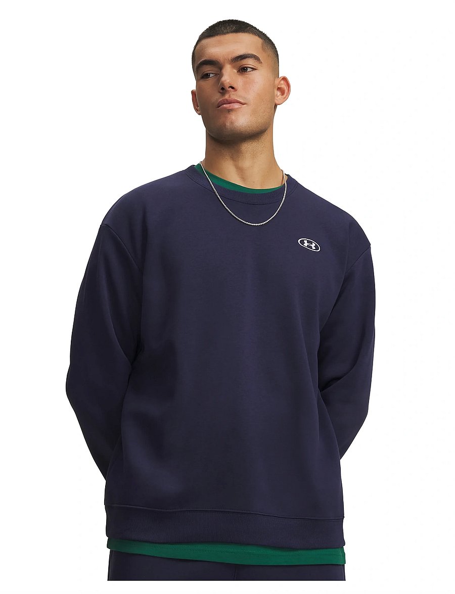 Under Armour - UA RIval Flc Crew - oberteile - midnight navy - 0