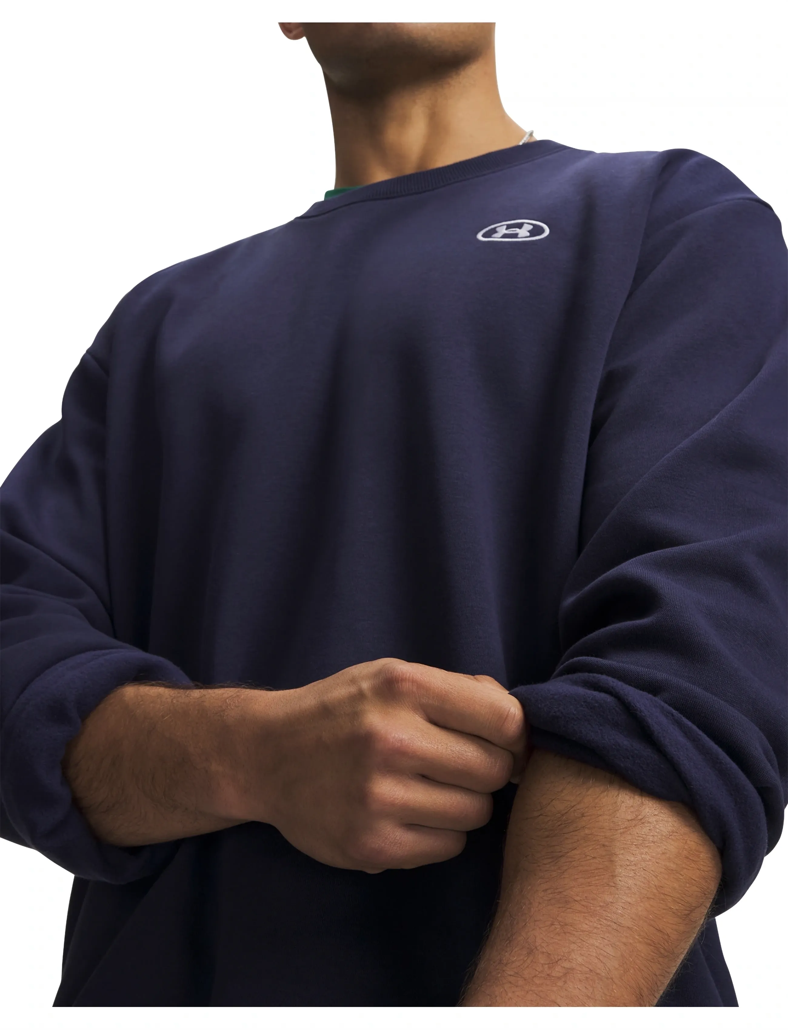 Under Armour - UA RIval Flc Crew - oberteile - midnight navy - 4