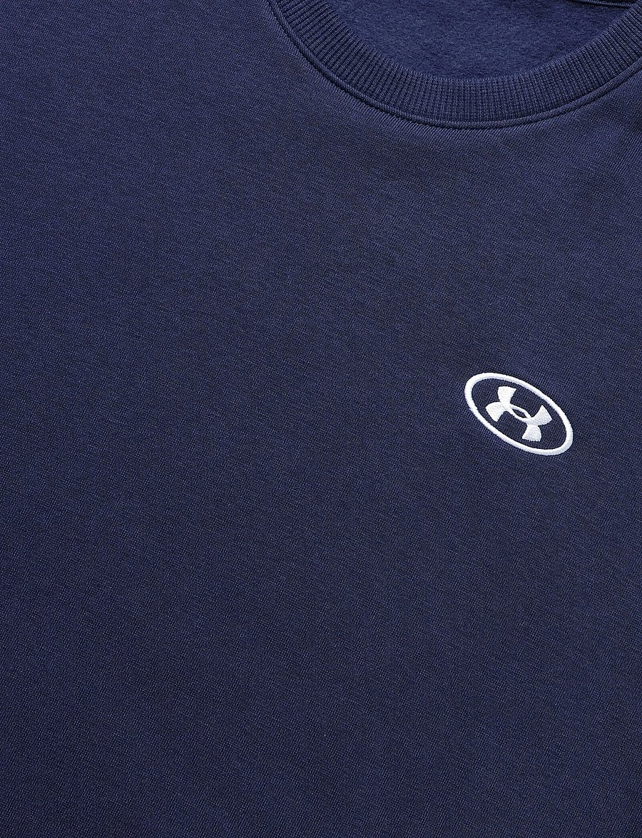 Under Armour - UA RIval Flc Crew - oberteile - midnight navy - 5