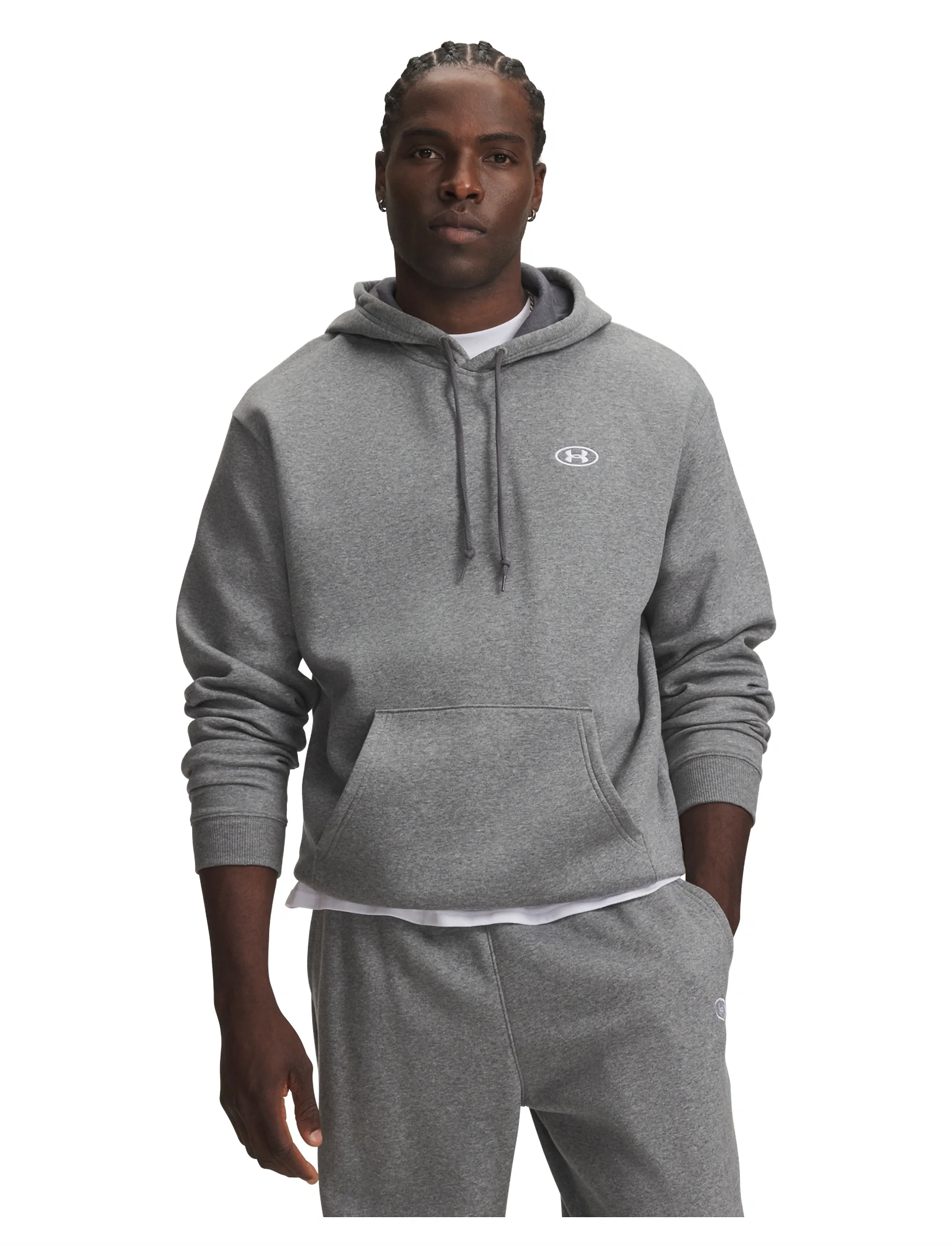 Under Armour UA Rival Flc Hoodie - Hoodies - CASTLEROCK LIGHT HEATHER / grey