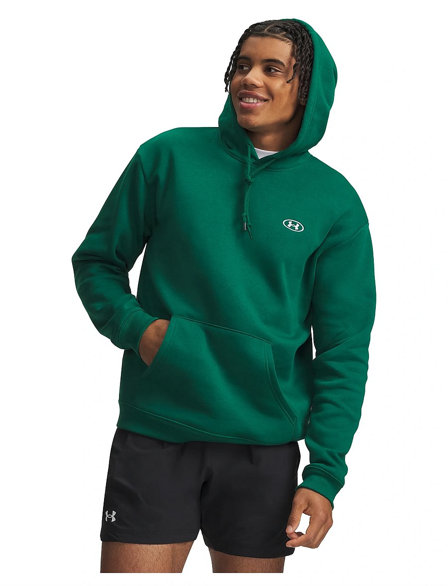 Under Armour - UA Rival Flc Hoodie - kapuutsiga dressipluusid - campus ivy - 0