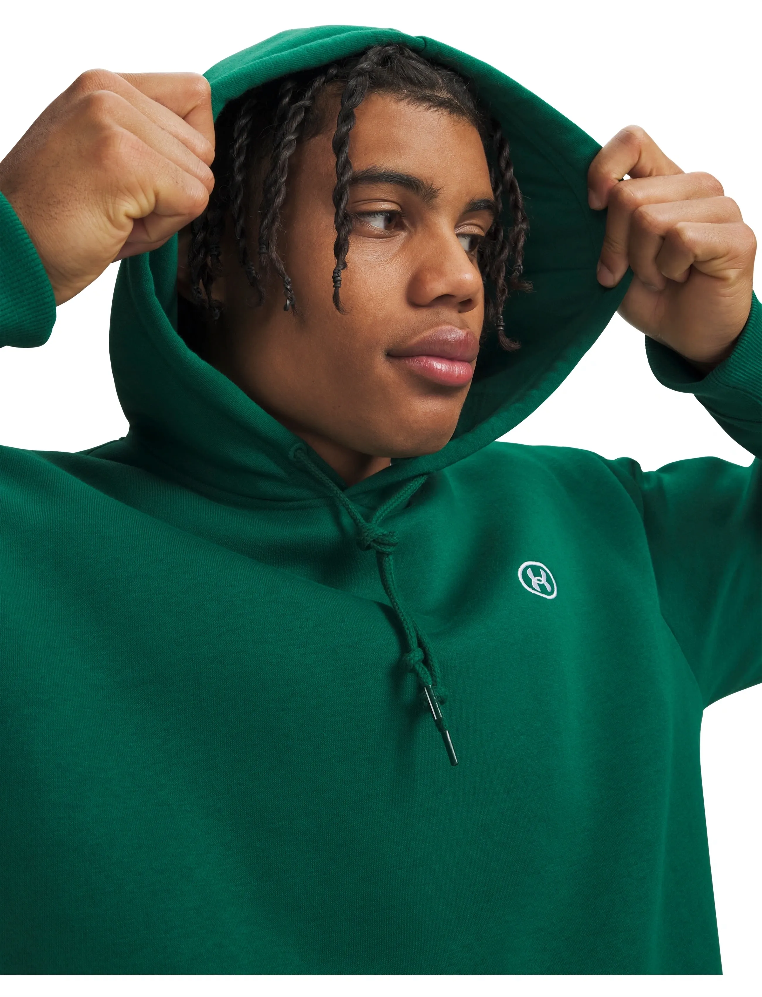 Under Armour - UA Rival Flc Hoodie - kapuutsiga dressipluusid - campus ivy - 4
