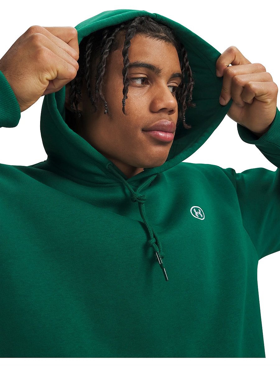Under Armour - UA Rival Flc Hoodie - kapuutsiga dressipluusid - campus ivy - 4