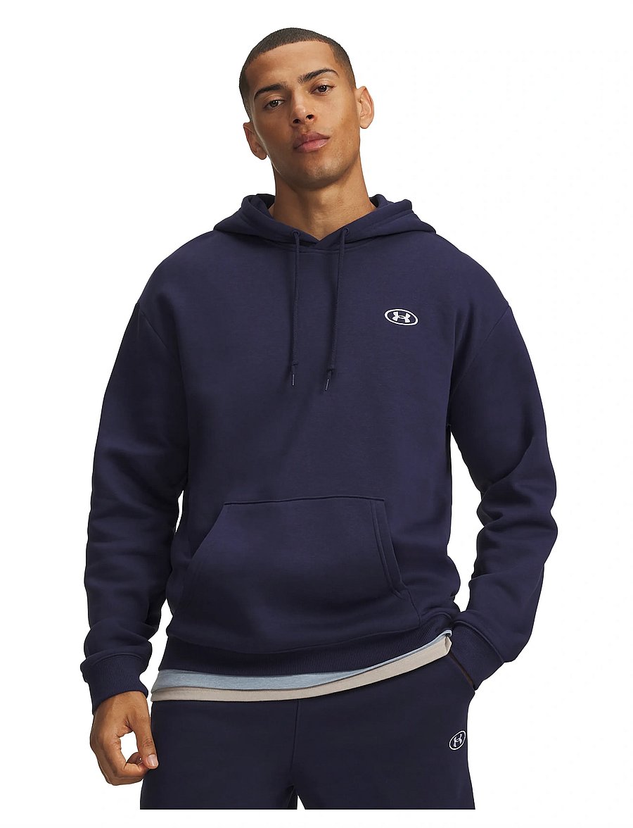Under Armour - UA Rival Flc Hoodie - tops - midnight navy - 0