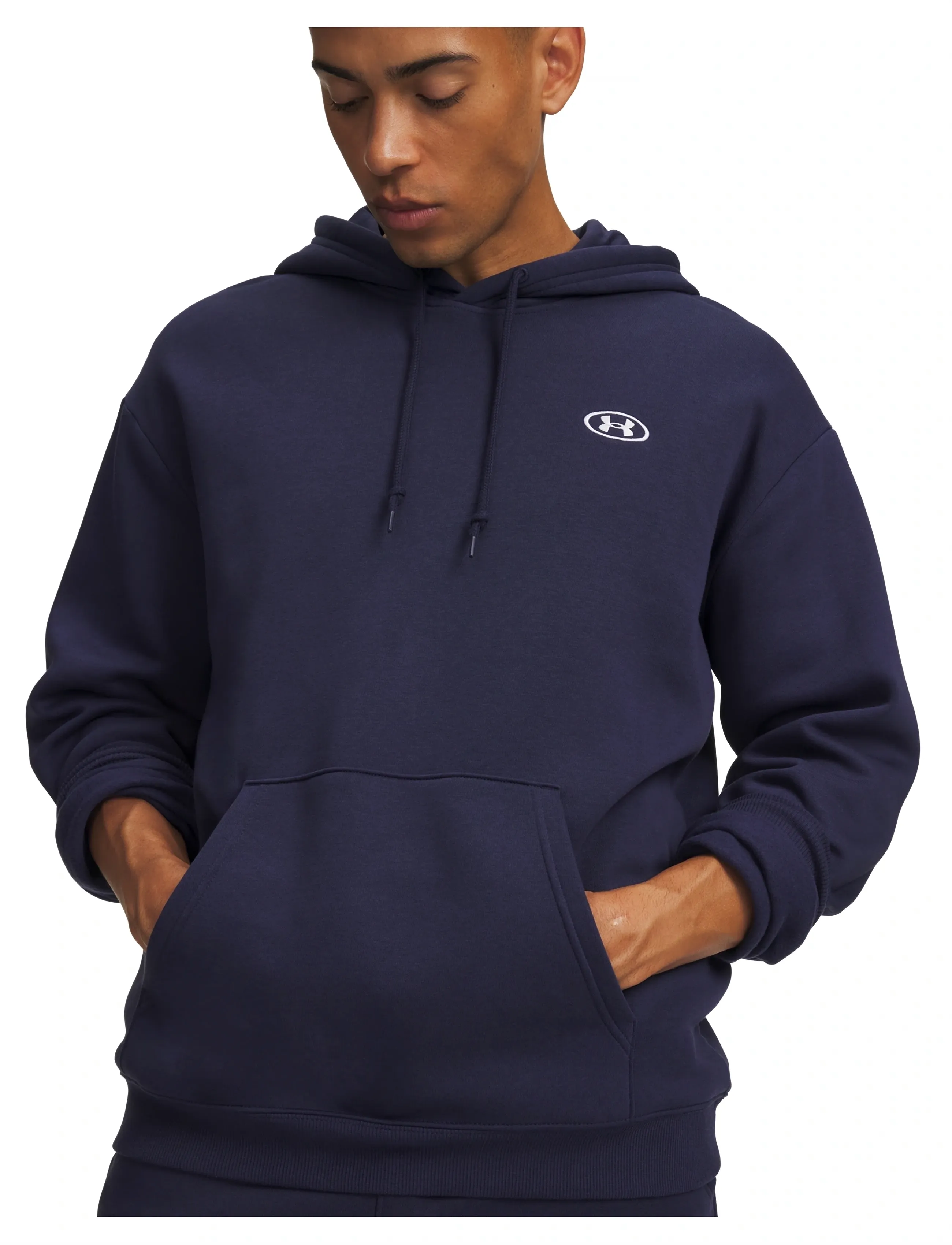 Under Armour - UA Rival Flc Hoodie - tops - midnight navy - 4