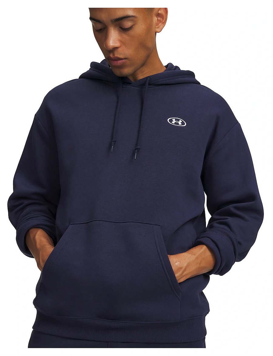 Under Armour - UA Rival Flc Hoodie - tops - midnight navy - 4