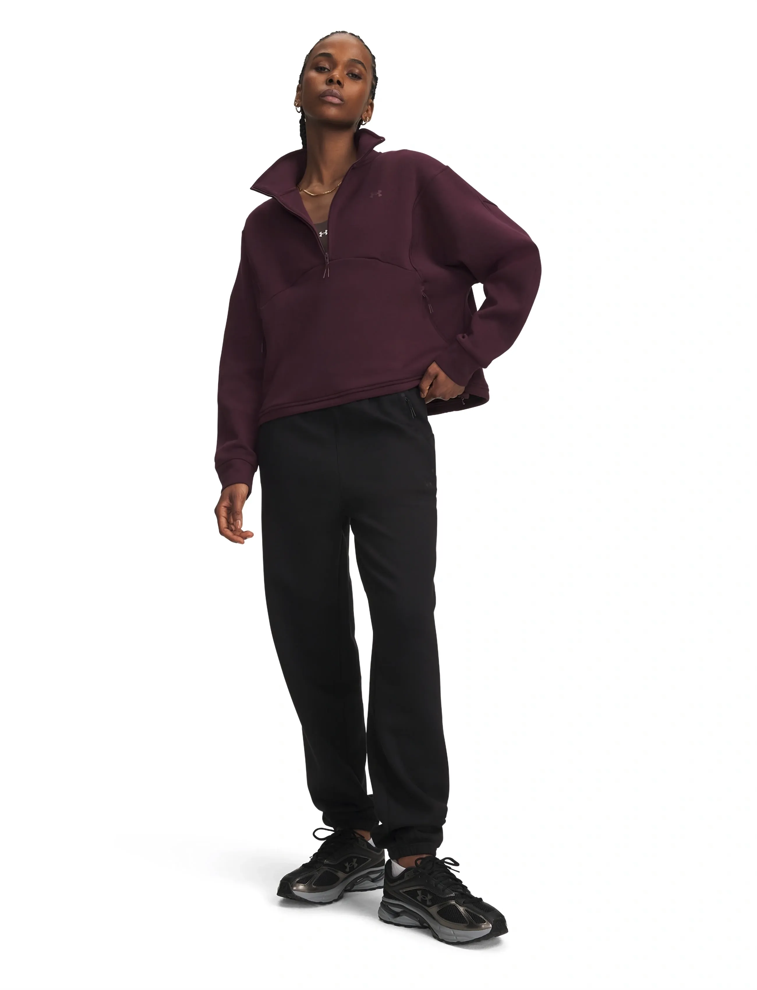 Under Armour - Unstoppable Flc Gym Pant - trennipüksid - ultimate black - 4
