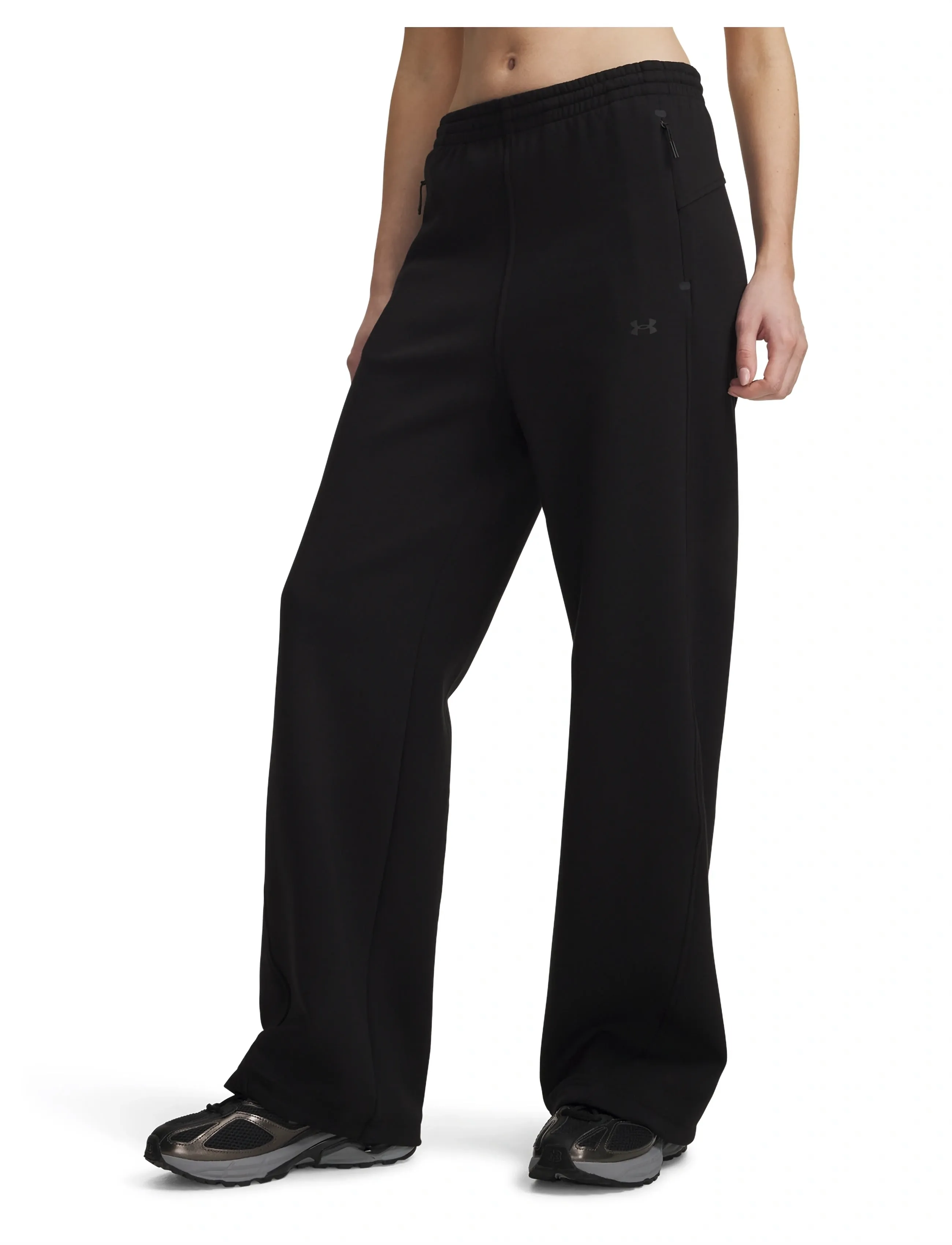 Under Armour Unstoppable Flc Open Pant - Hosen - BLACK / black
