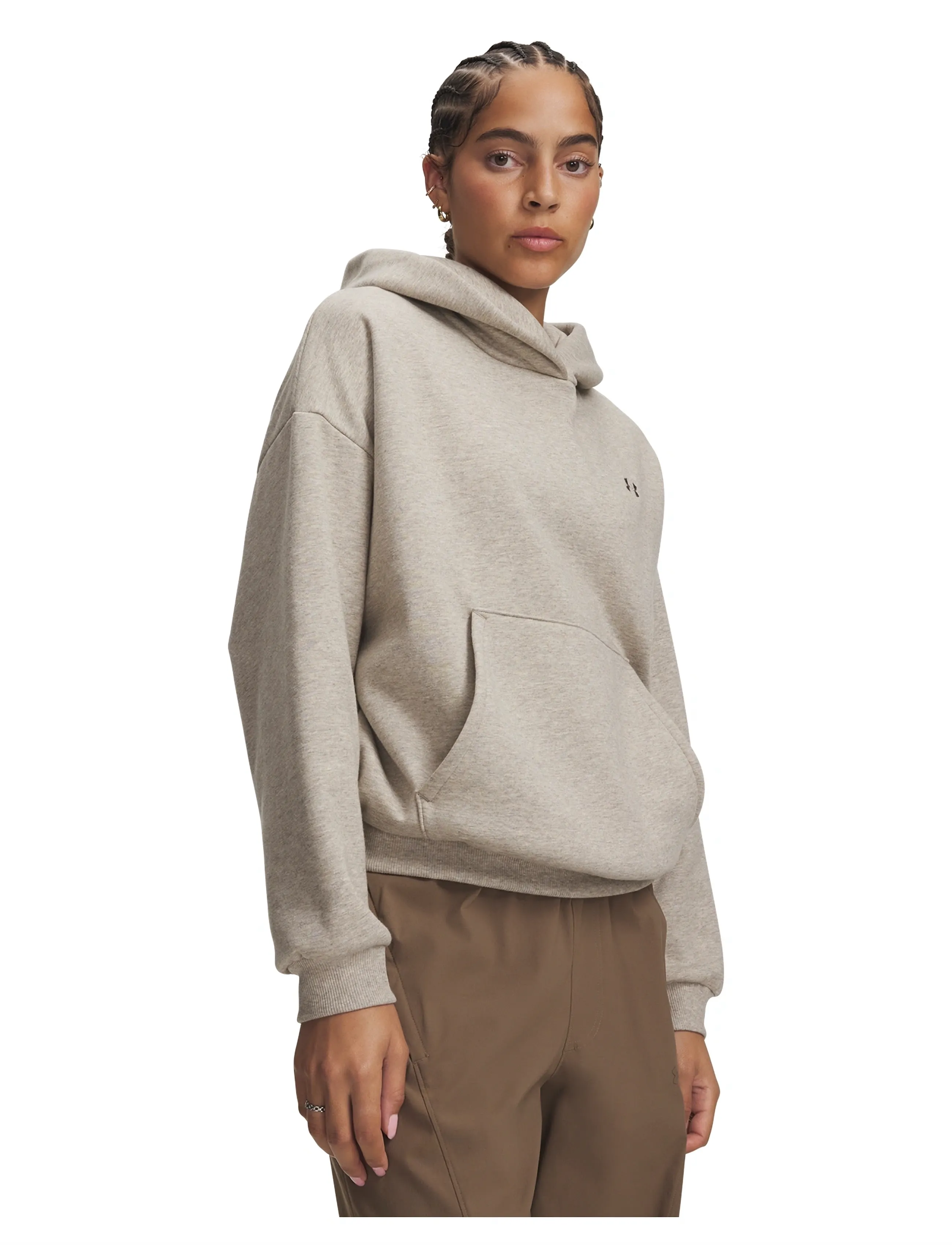 Under Armour Icon Fleece Hoodie, M, Grey, Sport Sweatshirts & Hoodies > Sport Hoodies, Dame