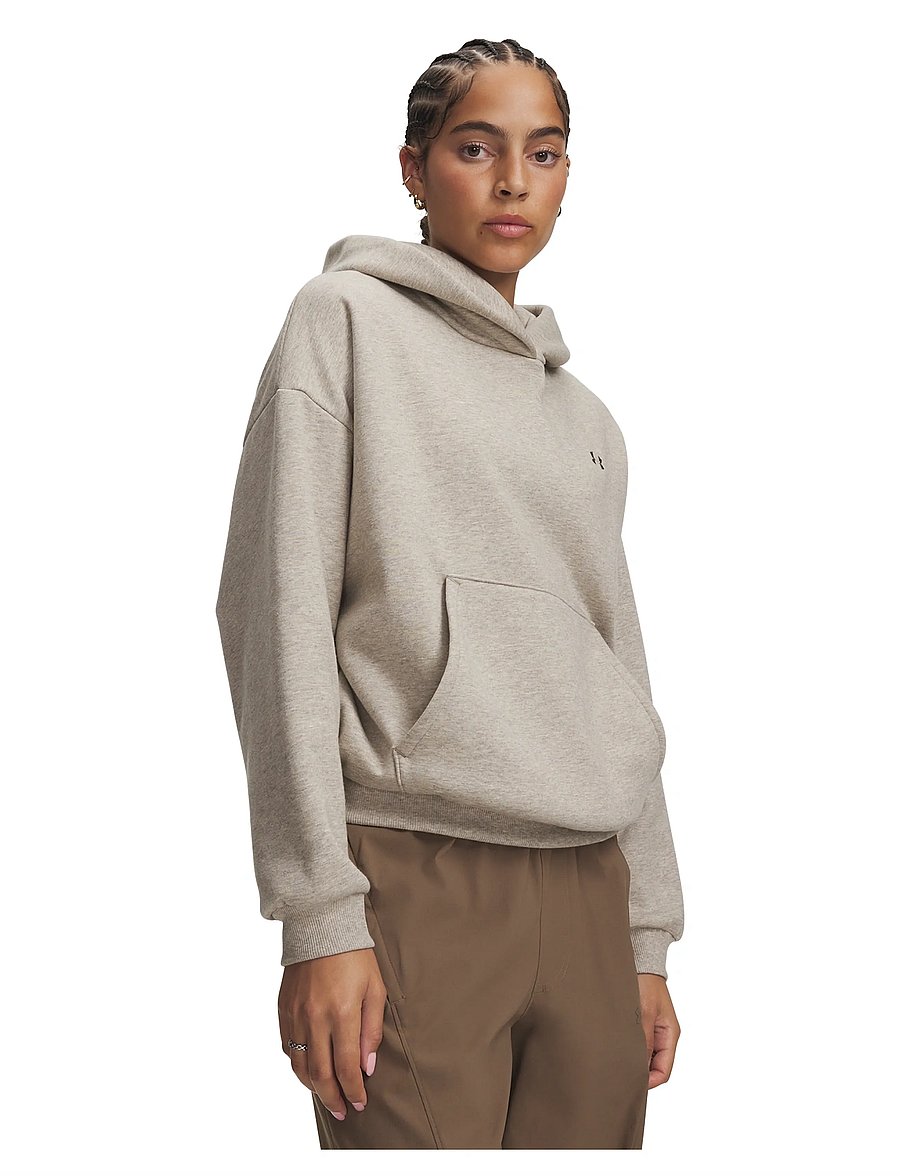 Under Armour - Icon Fleece Hoodie - sweatshirts - timberwolf taupe light hthr - 0