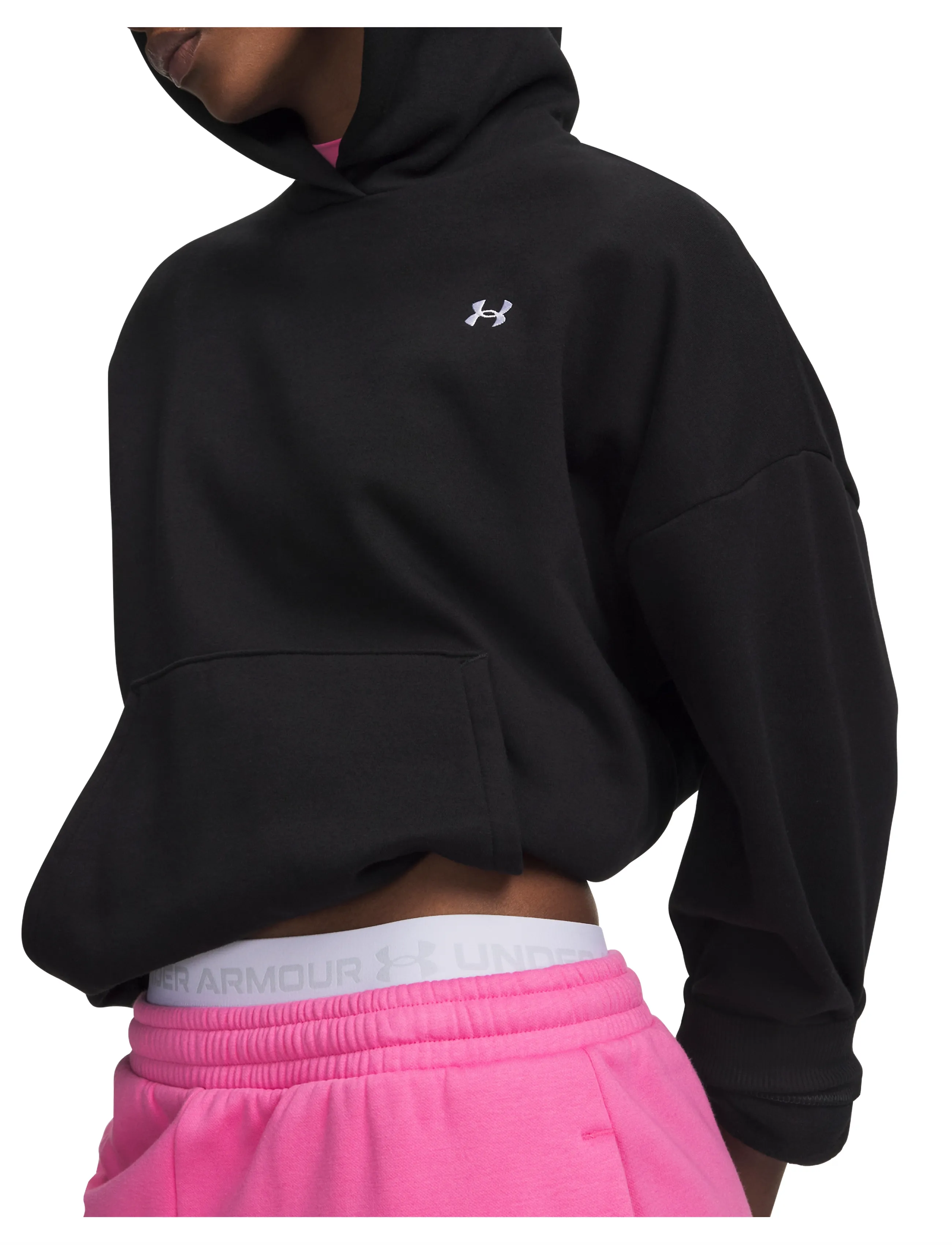 Under Armour - Icon Fleece Hoodie - tops - black - 4