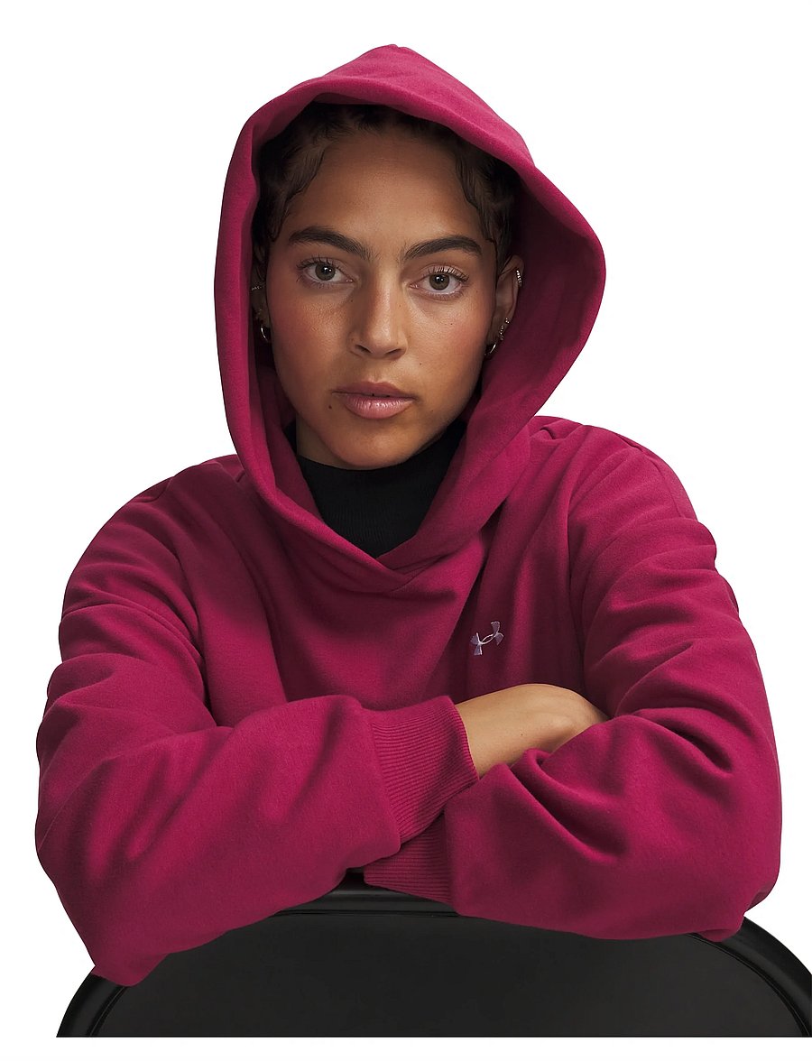 Under Armour - Icon Fleece Hoodie - sweatshirts - claret - 4