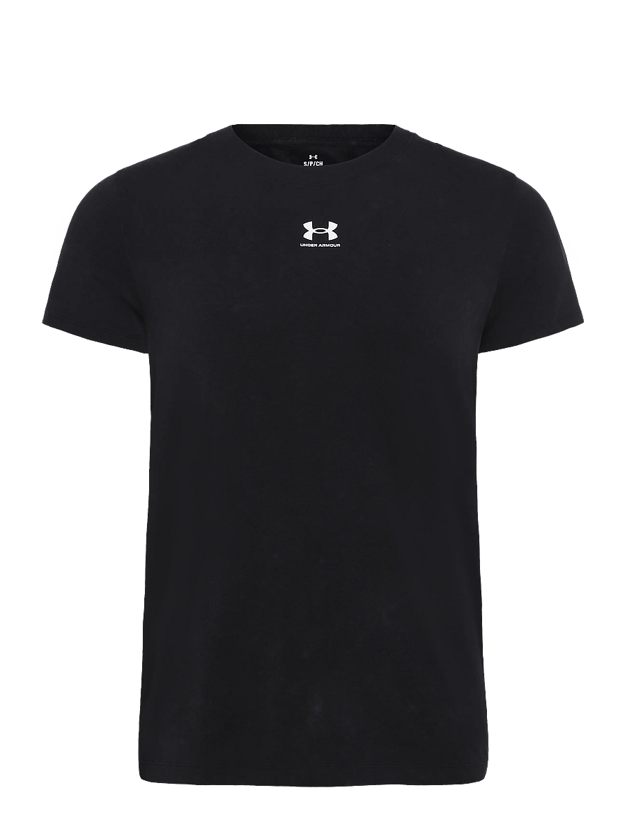 Under Armour - Rival Cotton Wash SS - t-shirts - black - 1