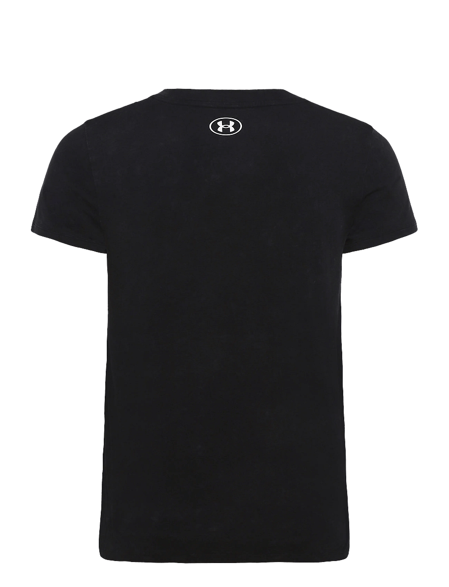 Under Armour - Rival Cotton Wash SS - t-shirts - black - 2