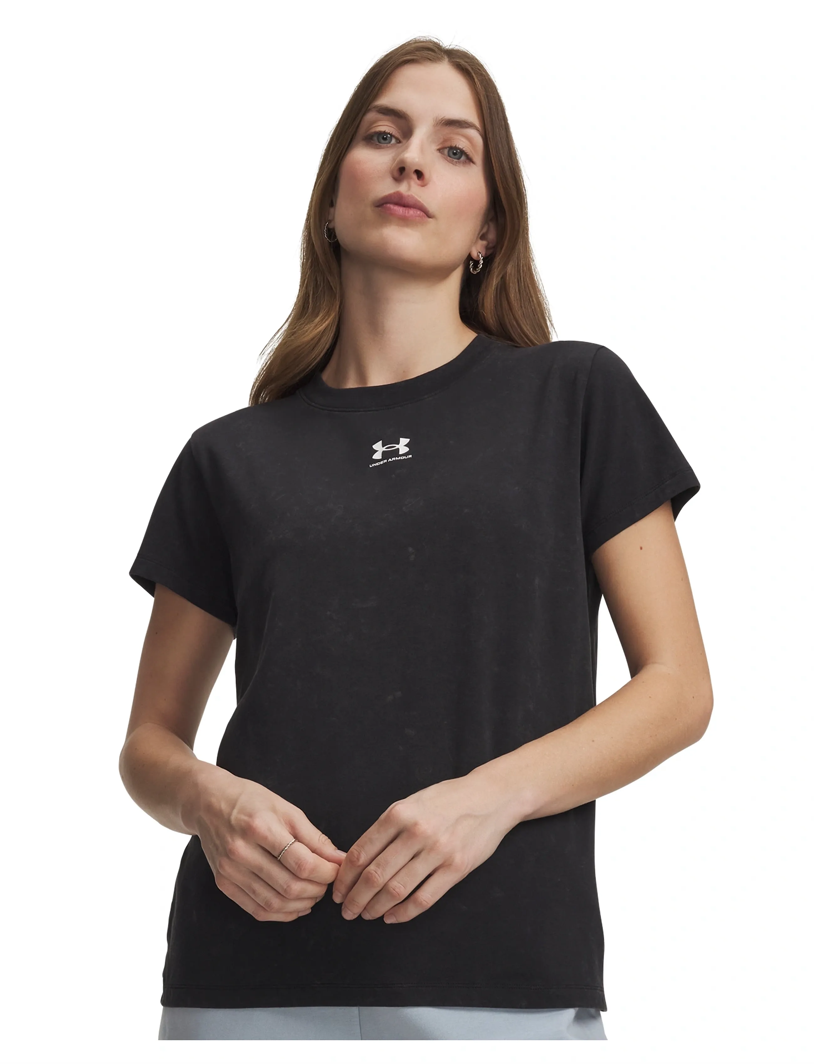 Under Armour Rival Cotton Wash Ss, XL, Sports Oberteile & T-shirts, Schwarz - Sport Frauen