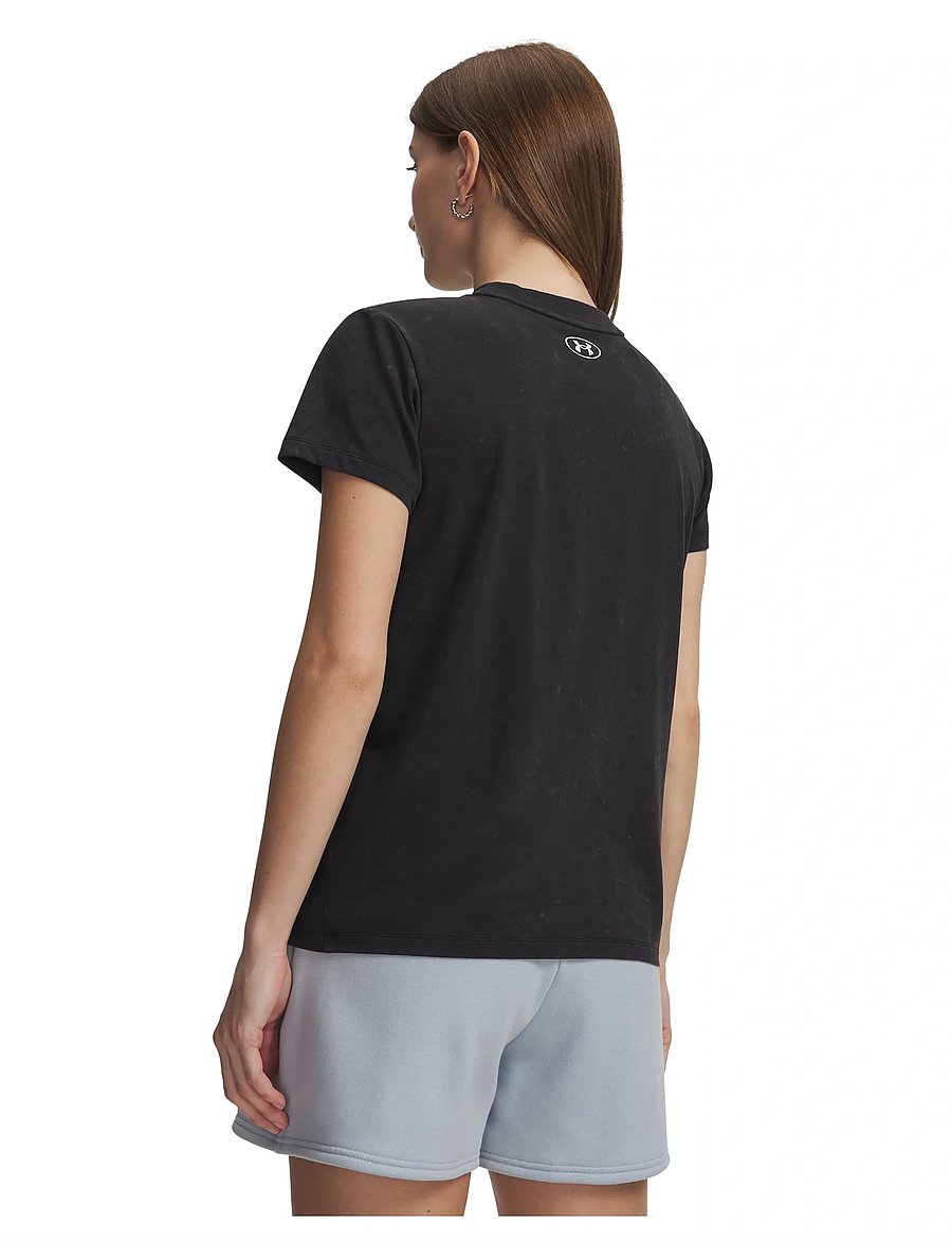 Under Armour - Rival Cotton Wash SS - t-shirts - black - 3