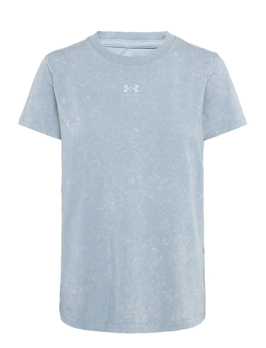 Under Armour - Rival Cotton Wash SS - t-shirts - blue wind - 1