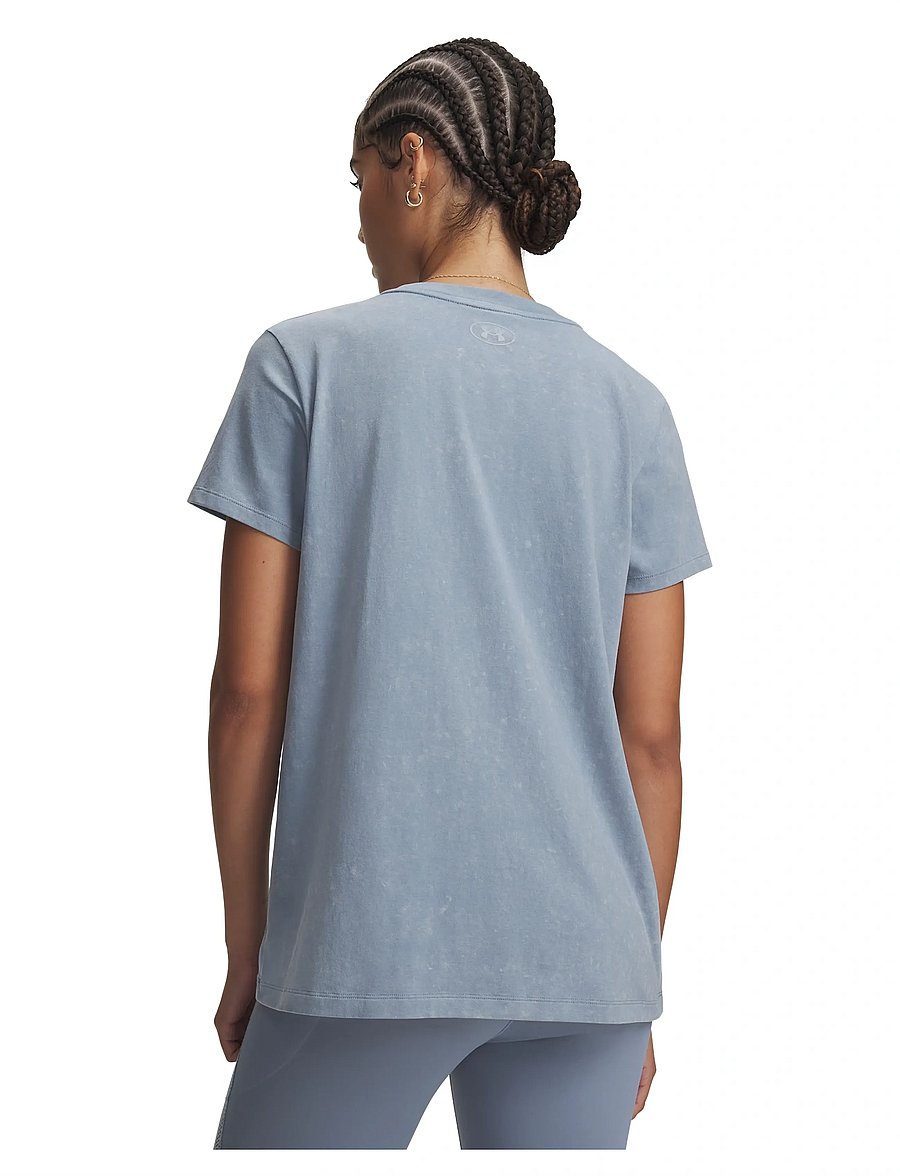 Under Armour - Rival Cotton Wash SS - t-shirts - blue wind - 3