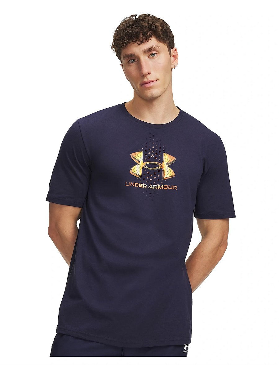 Under Armour - M's Challenger Graphic Tee - langarmshirts - midnight navy - 0