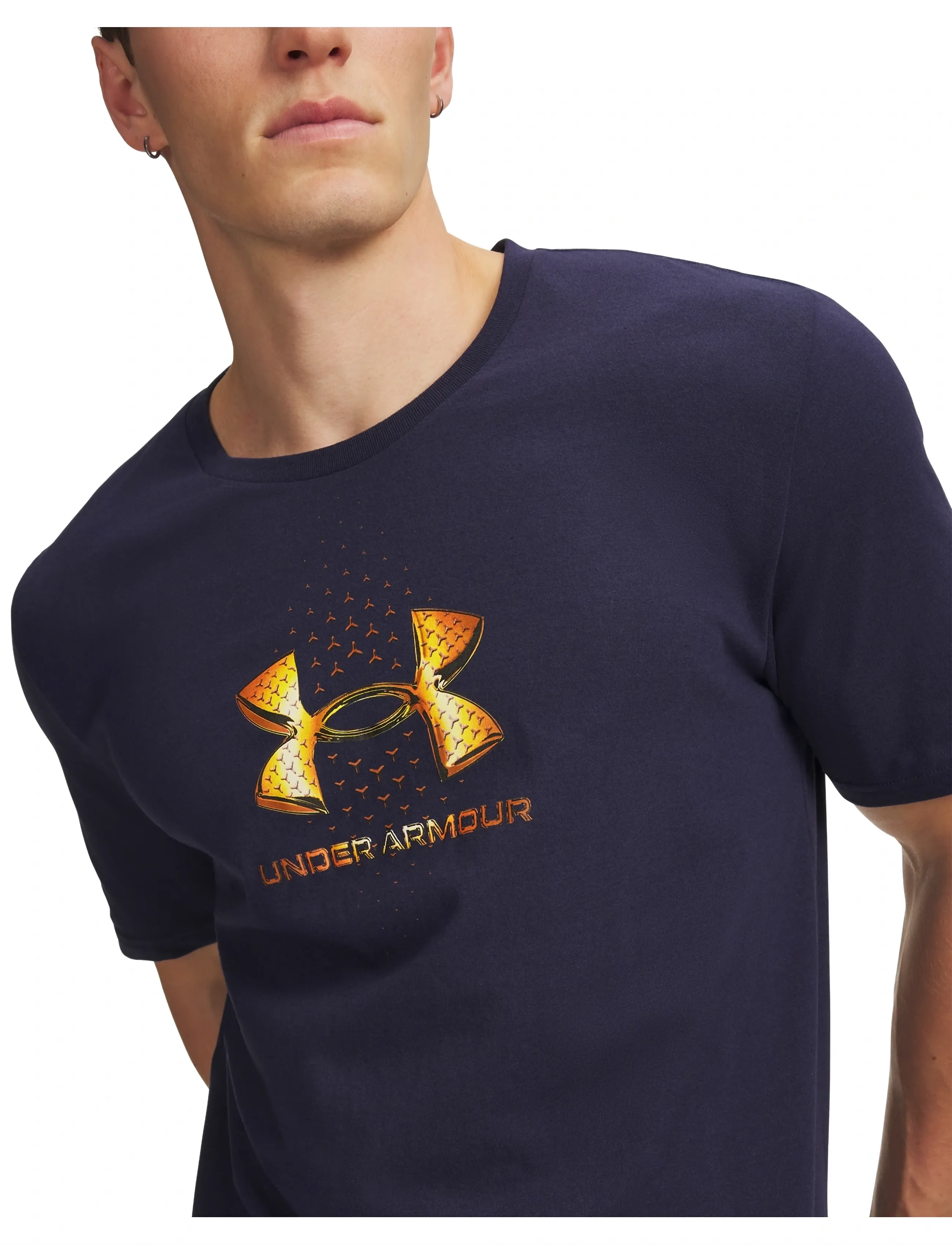Under Armour - M's Challenger Graphic Tee - langarmshirts - midnight navy - 4