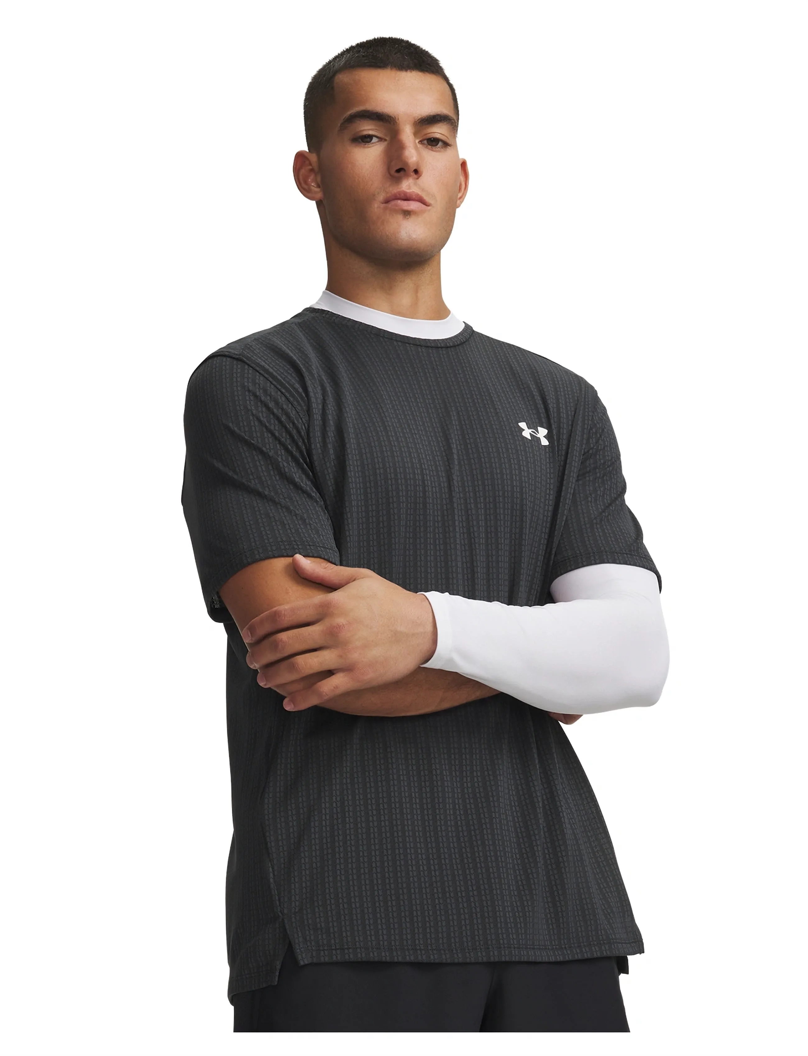Under Armour - Tech Vent Jacquard NEW - t-shirts - ultimate black - 4