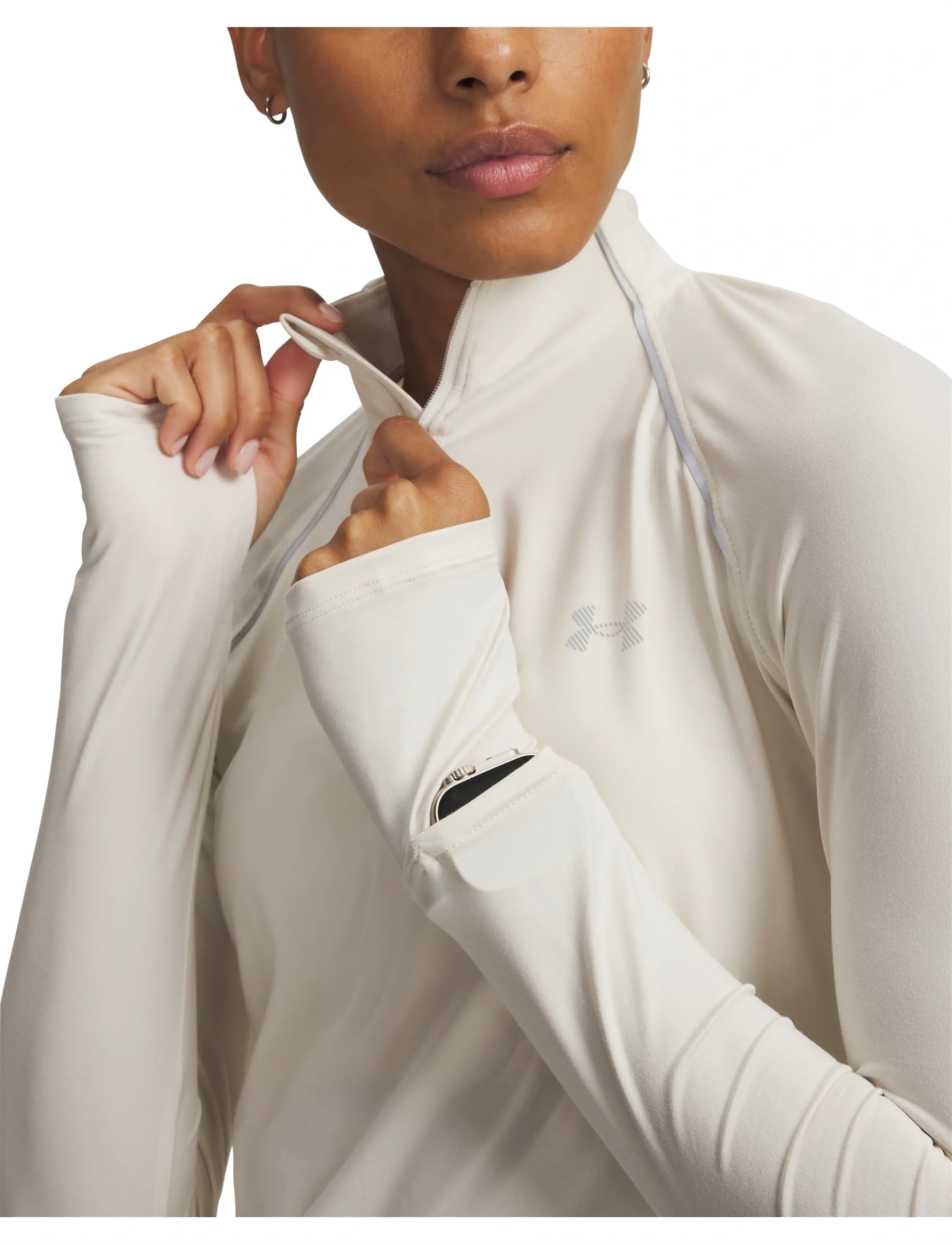 Under Armour - UA Velociti Half Zip - pikkade varrukatega alussärgid - stone - 4