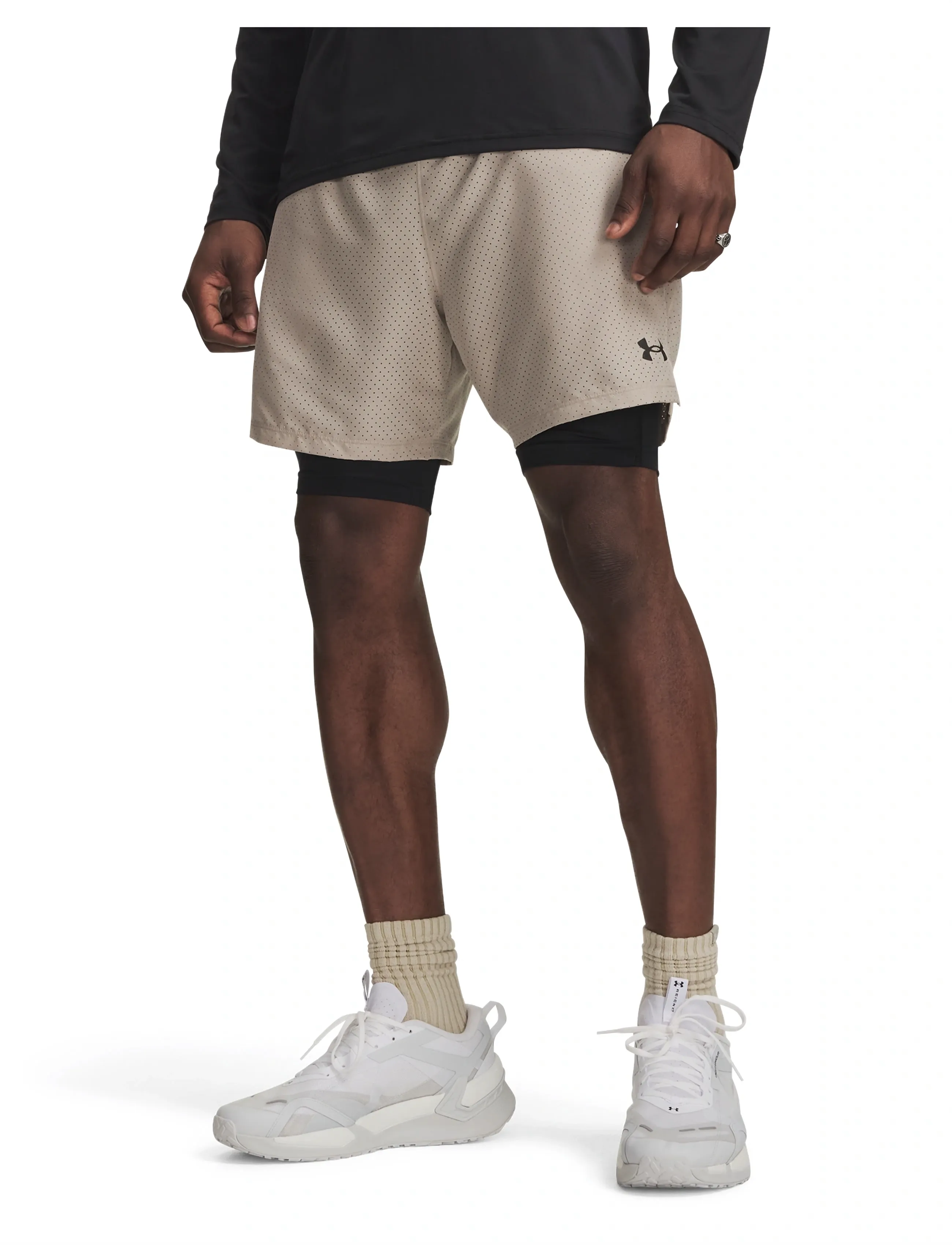 Under Armour Ua Vanish Wven Short 2.0 2N1, M, Sport Shorts, Beige - Training Männerswear