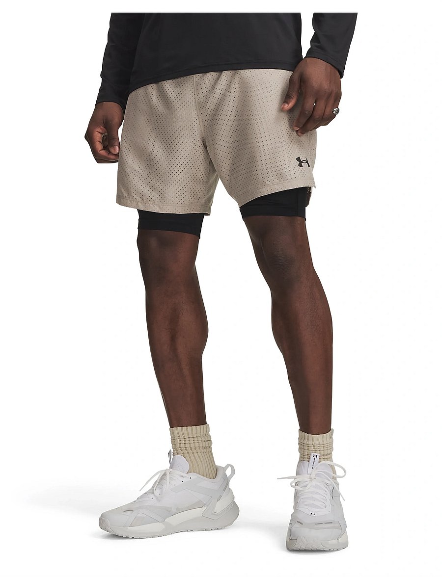 Under Armour - UA Vanish Wven Short 2.0 2n1 - trainingsshorts - timberwolf taupe - 0