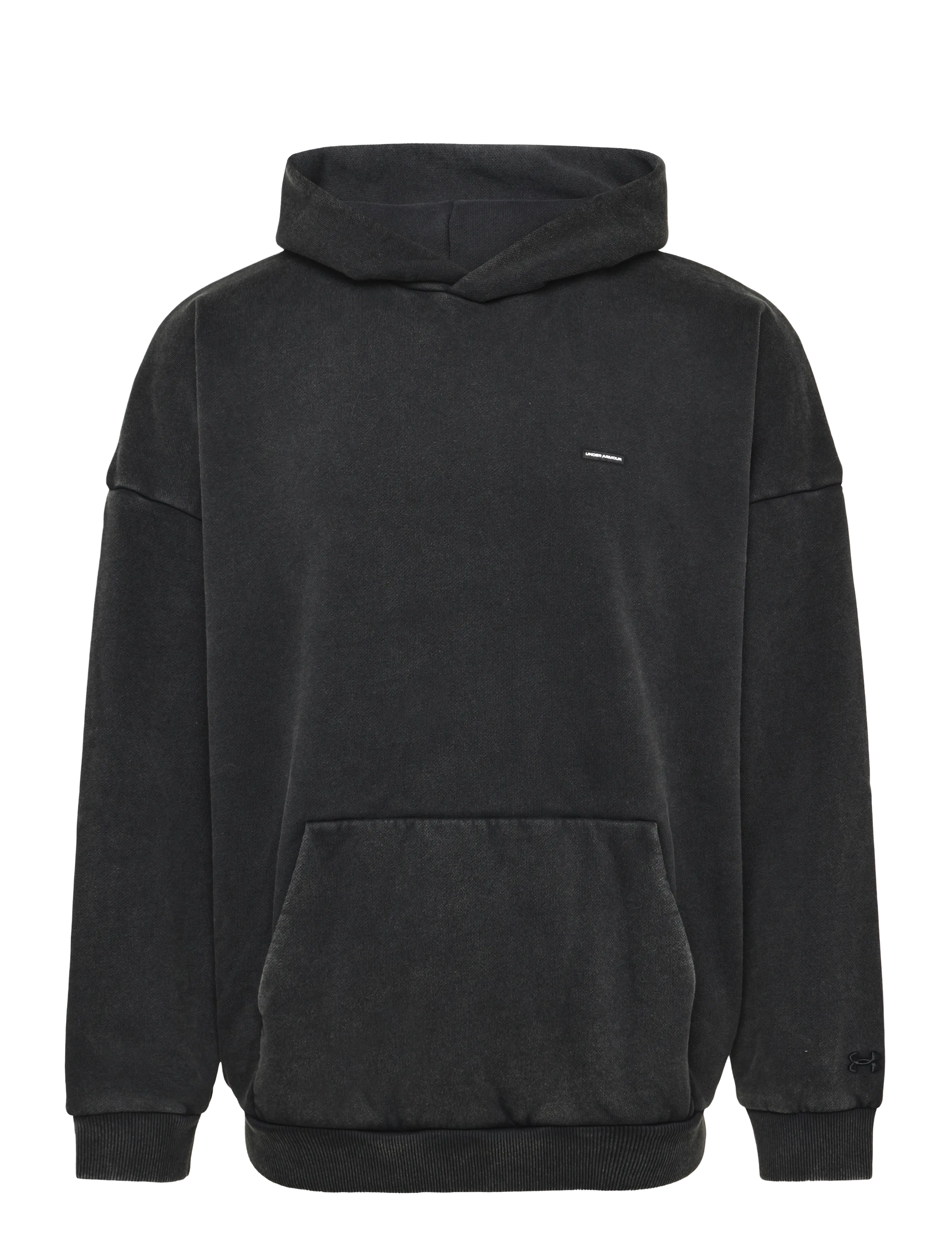 Under Armour UA Icon HW Flc Washed Hoodie - Tøj - ULTIMATE BLACK / black