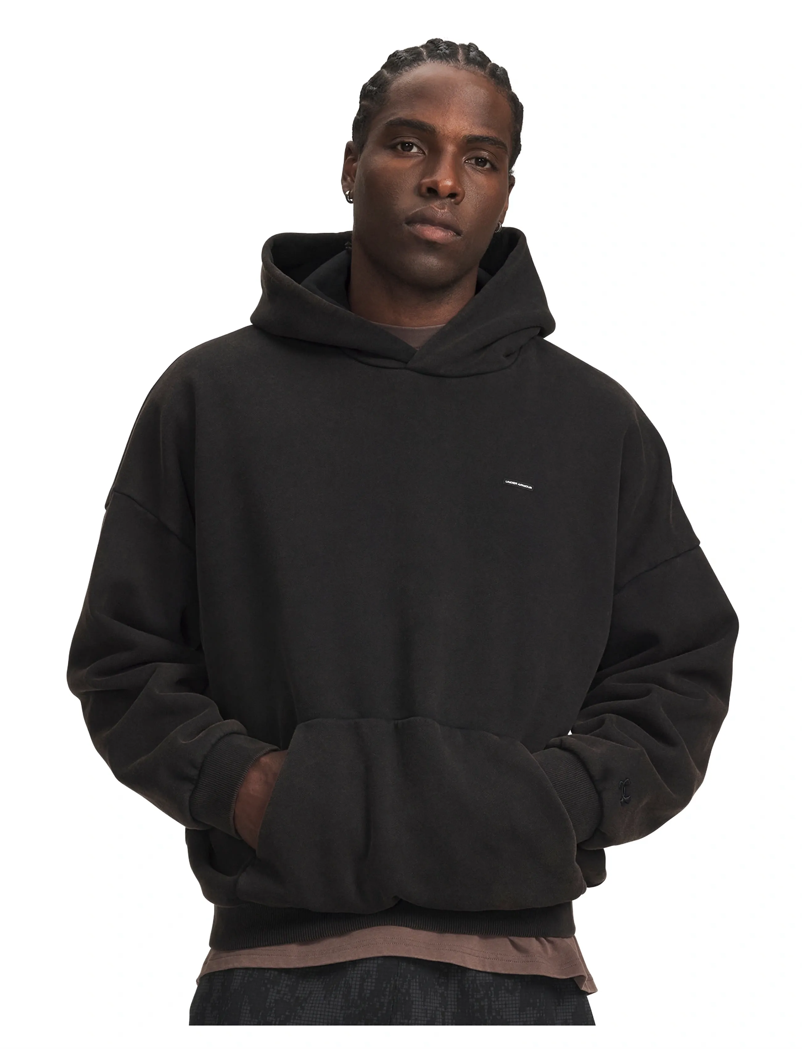 Under Armour - UA Icon HW Flc Washed Hoodie - ultimate black - 0