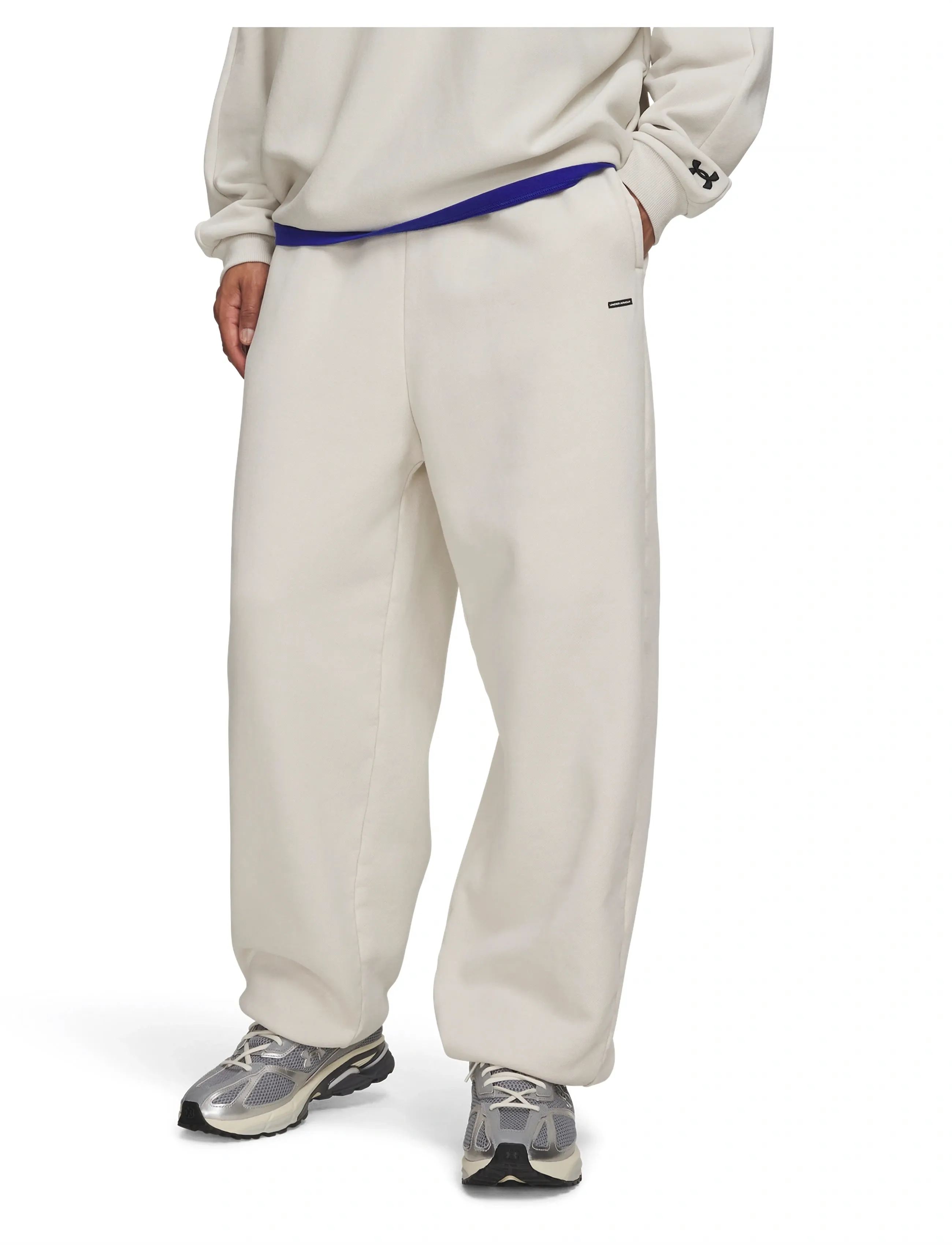 Under Armour - UA Icon HW Flc Washed Pants - bukser - summit white - 0
