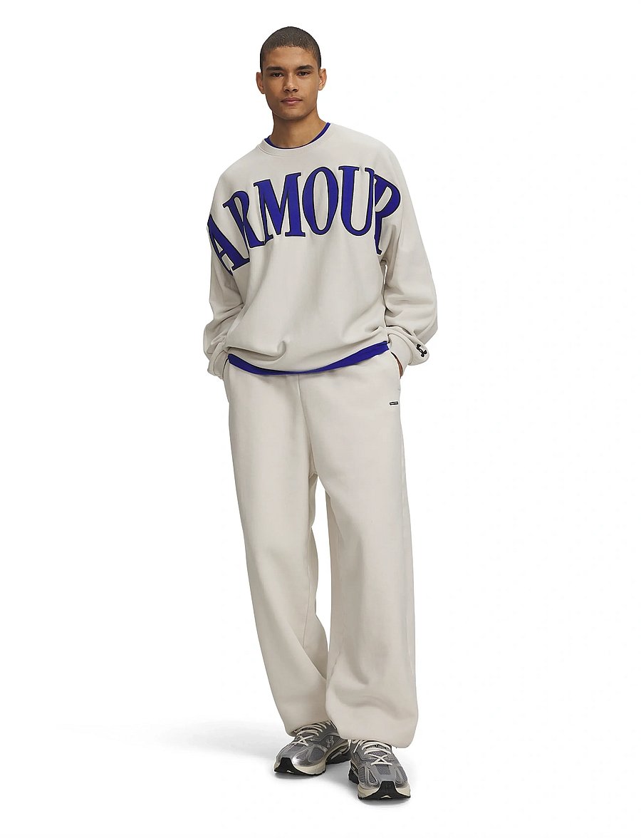 Under Armour - UA Icon HW Flc Washed Pants - bukser - summit white - 4