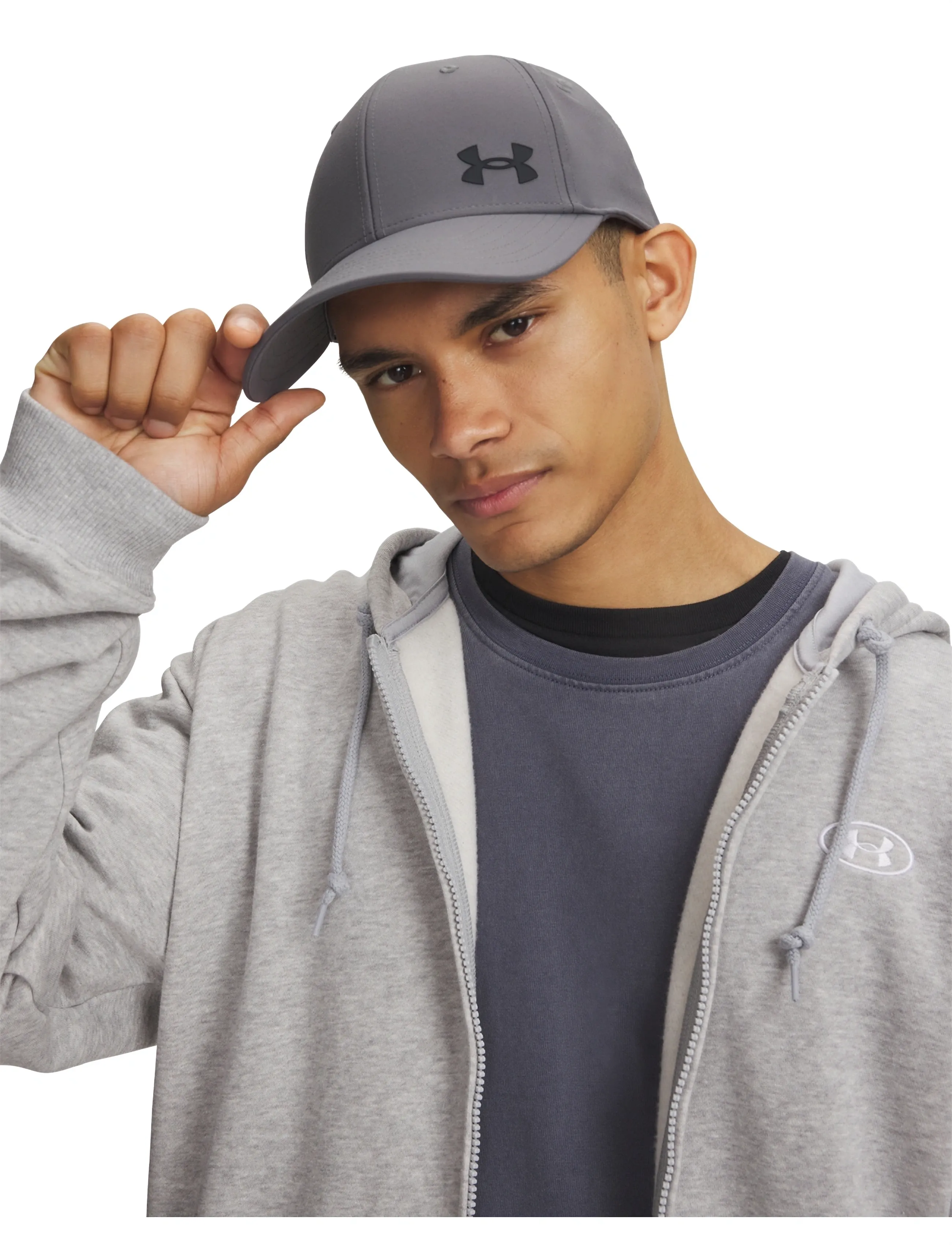 Under Armour M Blitzing Low Storm Adj, One Size, Grey, Sport Accessories > Sport Caps, Herre