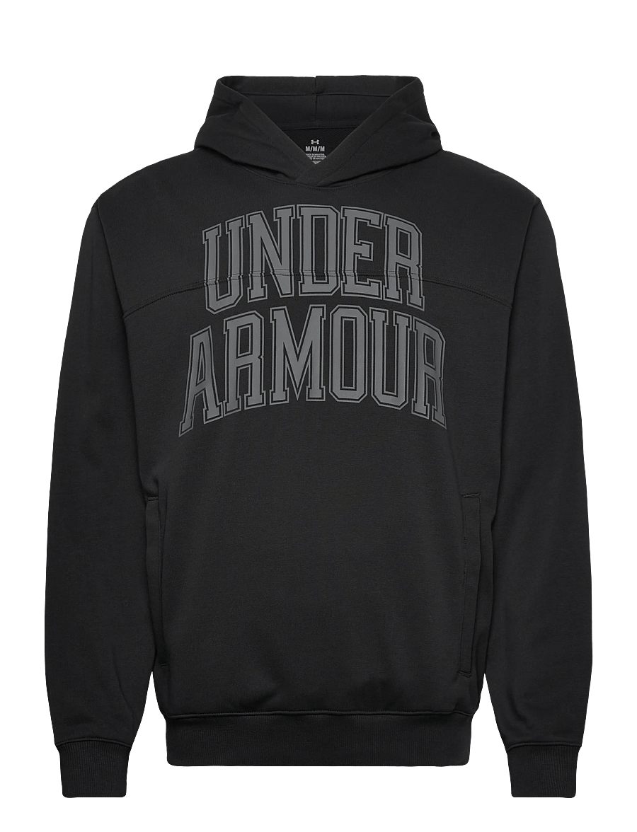 Under Armour - UA Rival LW Graphic Hoodie - tops - black - 1