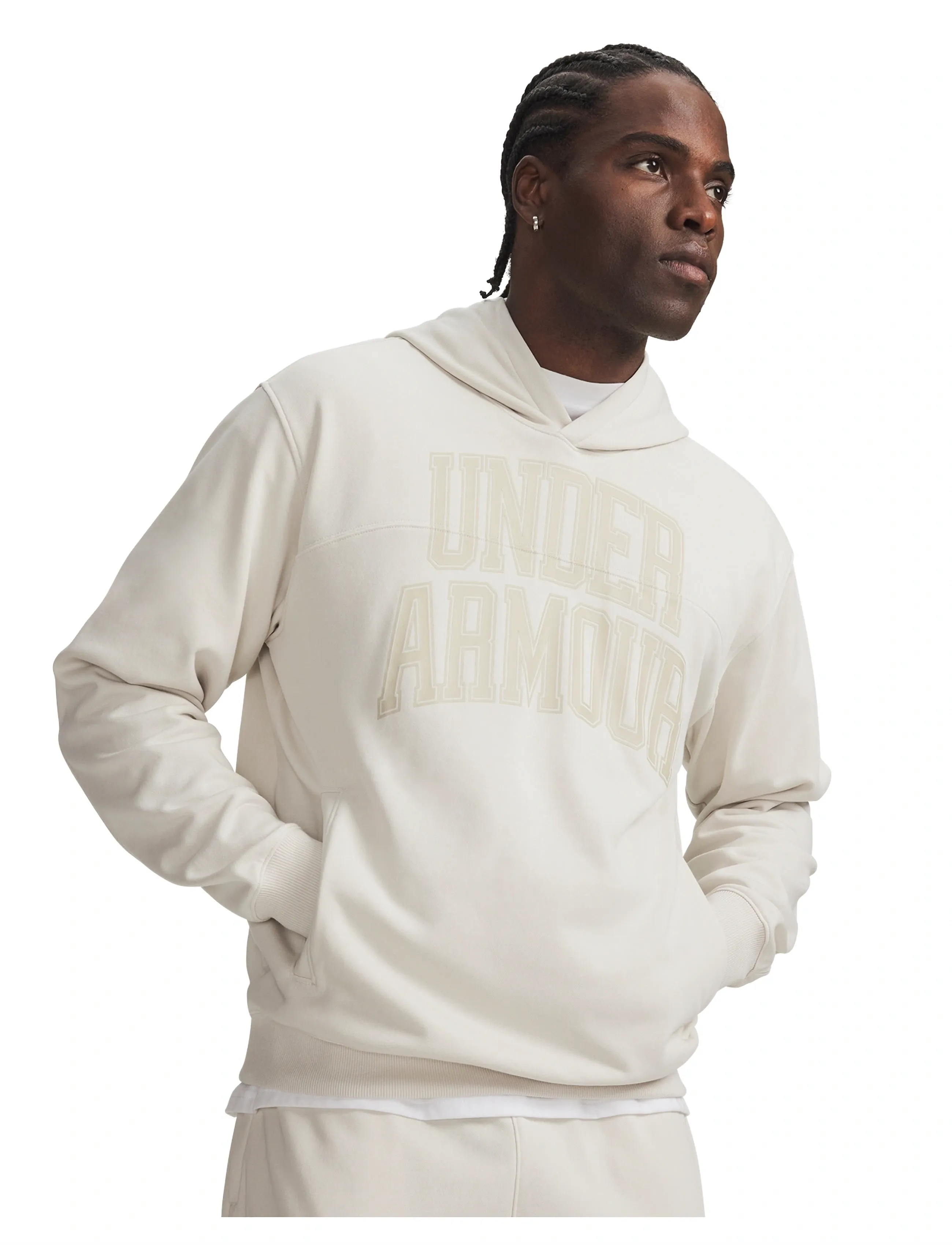 Under Armour UA Rival LW Graphic Hoodie - Hoodies - SUMMIT WHITE / white