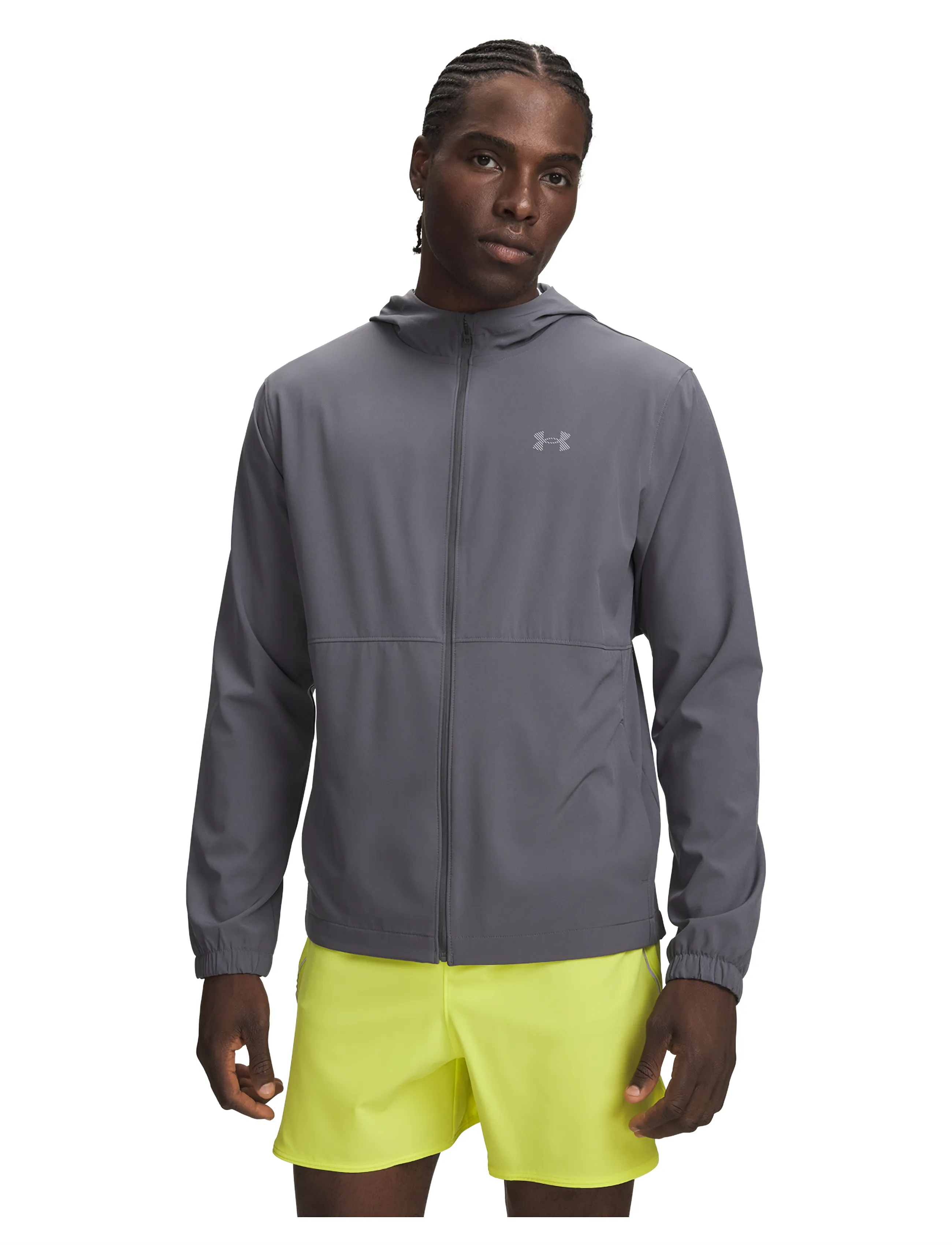 Under Armour Ua Velociti Hooded Jacket, 3XL, Sport Jackets, Grau - Training Männerswear