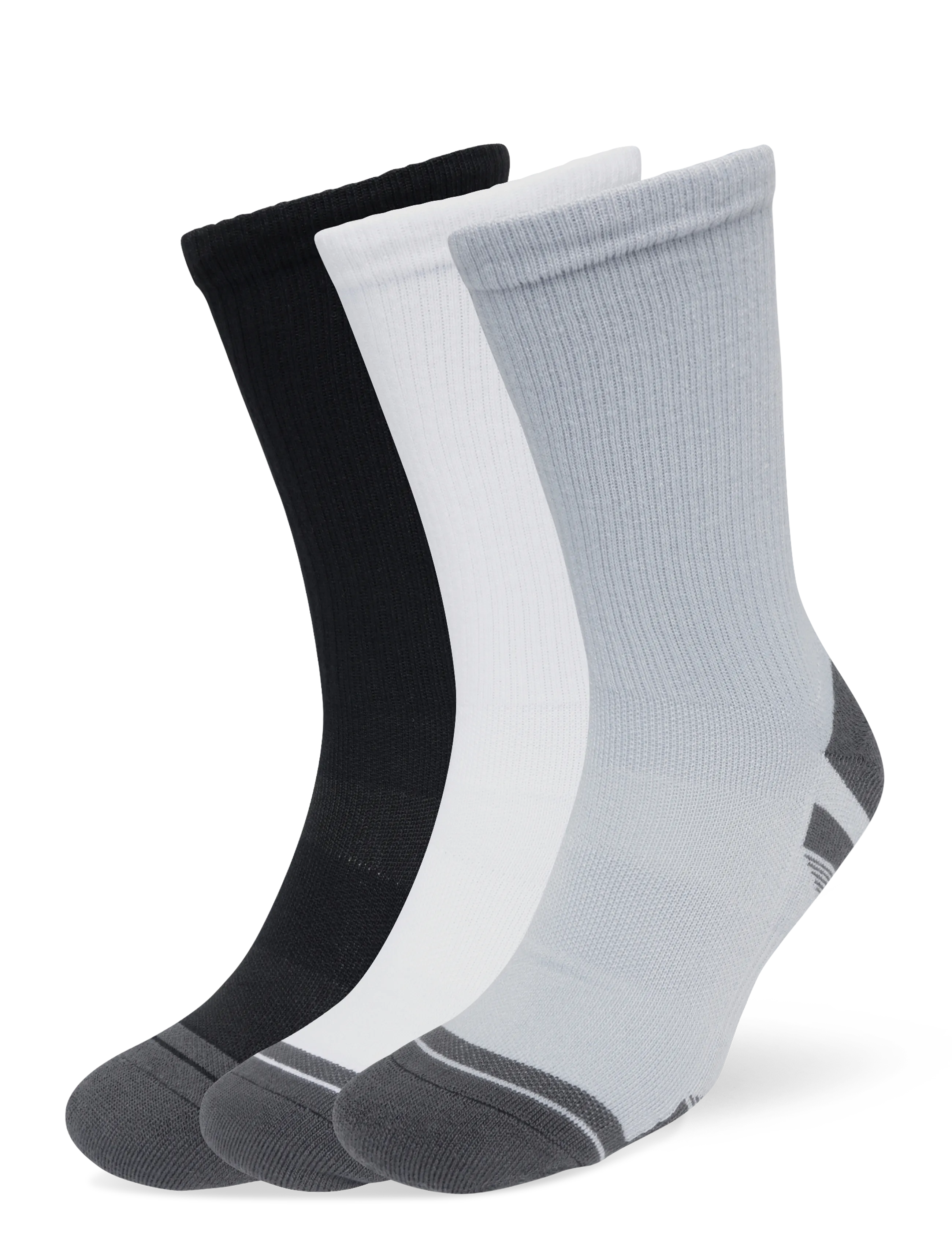 Under Armour New UA Perf Tech 3pk Crew - Kläder - BLACK MEDIUM HEATHER / black