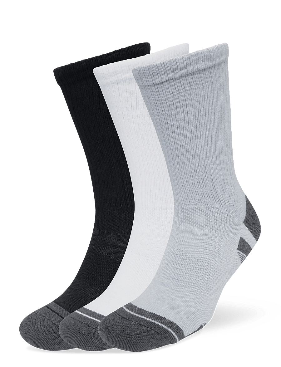 Under Armour - New UA Perf Tech 3pk Crew - sport socks - black medium heather - 0