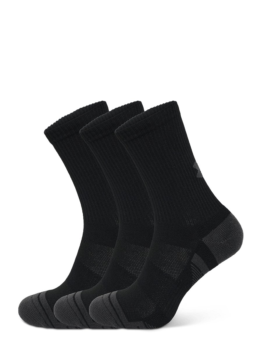 Under Armour - New UA Perf Tech 3pk Crew - träningsstrumpor - black medium heather - 0