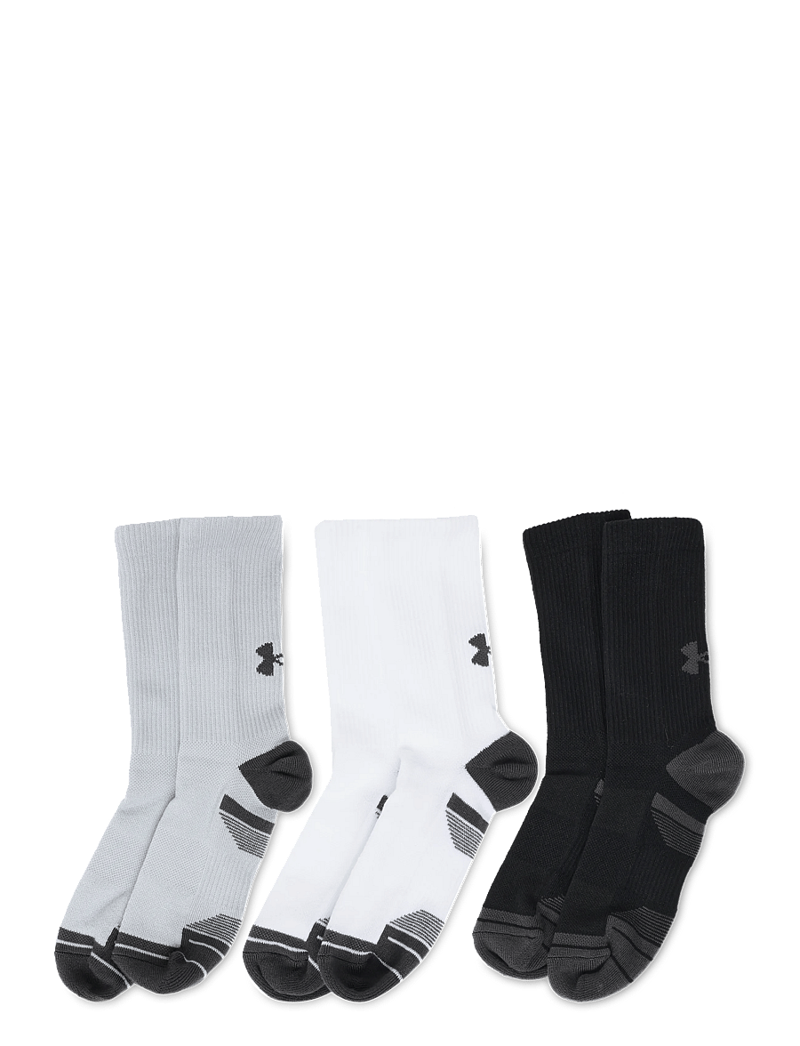 Under Armour - New UA Perf Tech 3pk Crew - träningsstrumpor - black medium heather - 1