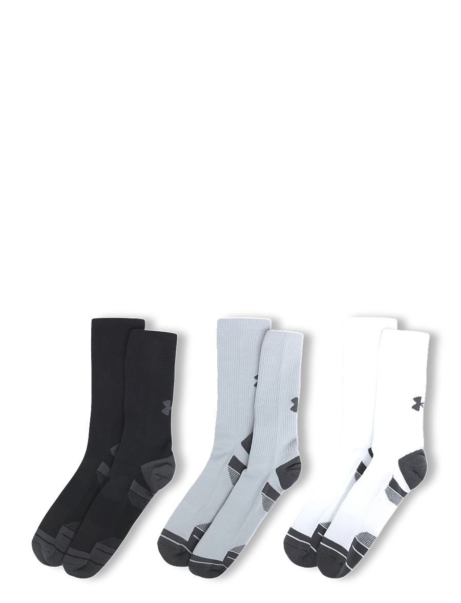 Under Armour - New UA Perf Tech 3pk Crew - sport socks - black medium heather - 1