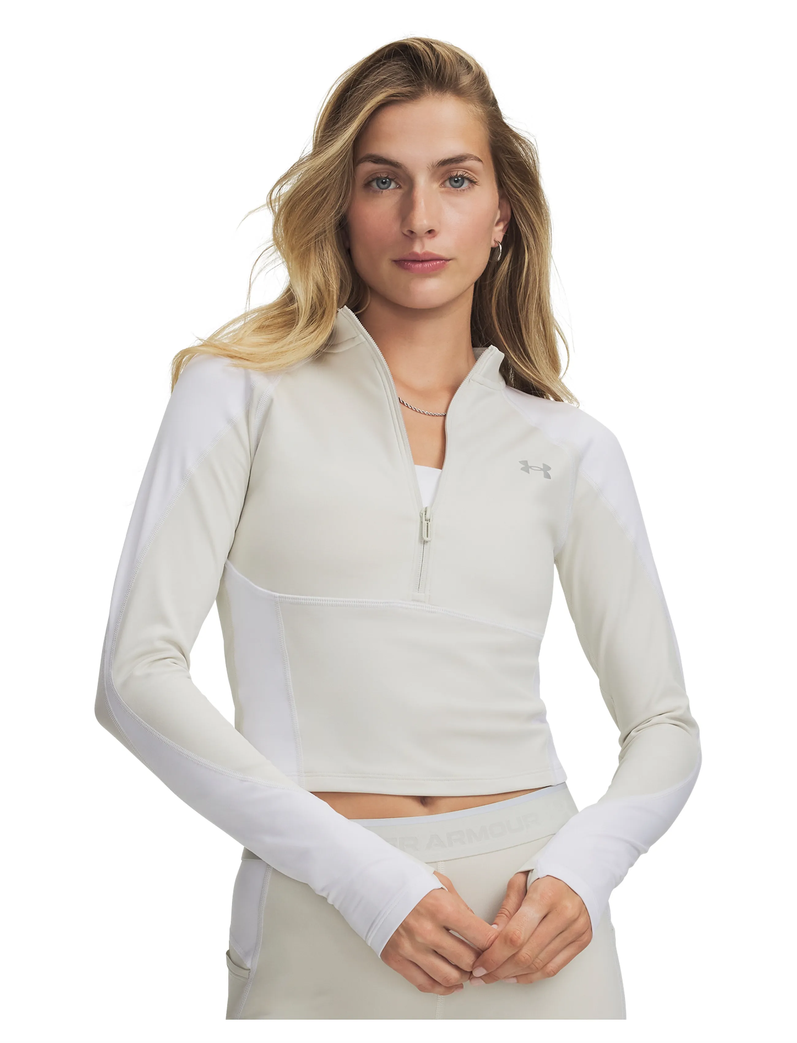 Under Armour - ColdGear Elite 1/2 Zip - långärmade tröjor - summit white - 0