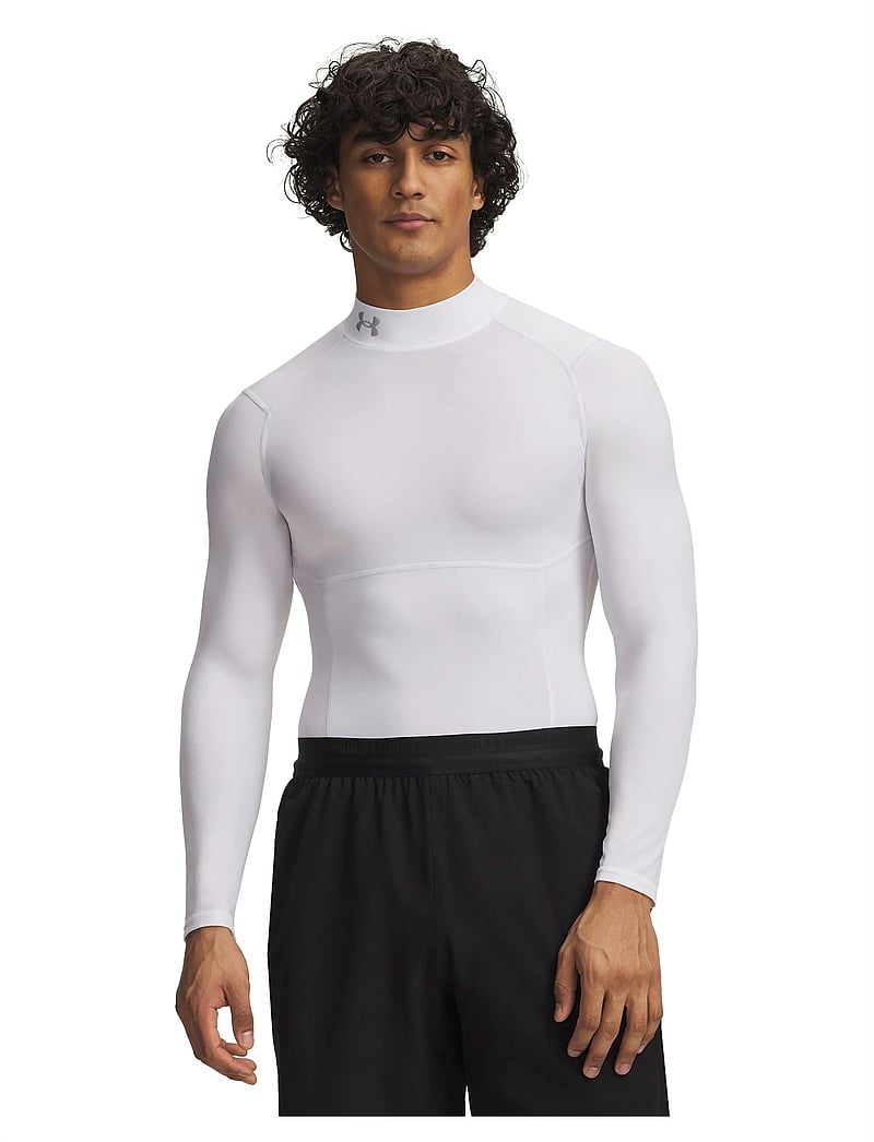 Under Armour - UA HG Elite Comp Mock LS - underställströjor - white - 0