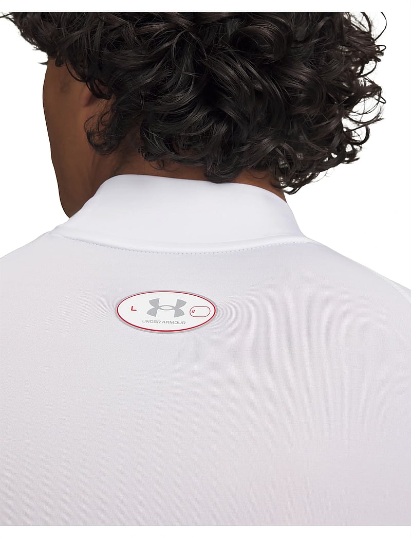 Under Armour - UA HG Elite Comp Mock LS - underställströjor - white - 4