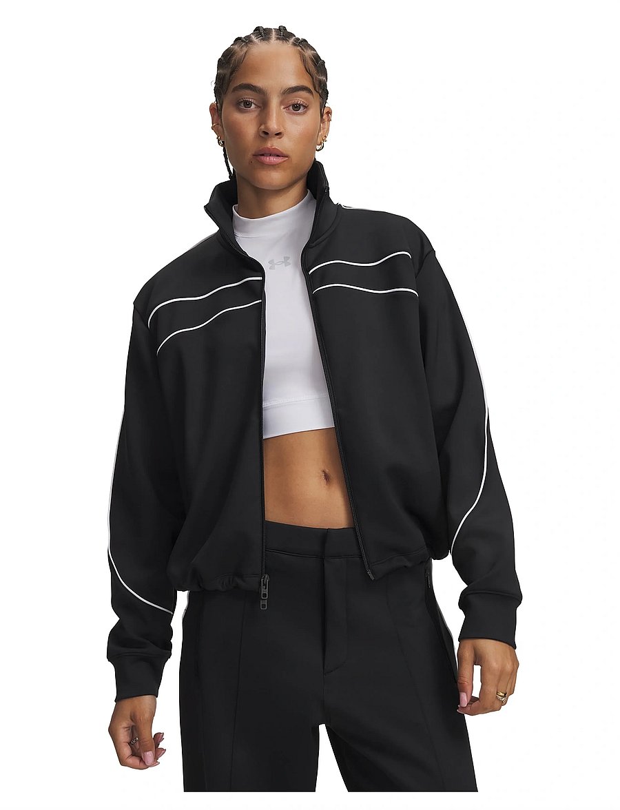 Under Armour - KNIT TRACK JACKET - sportsjakker - black - 0